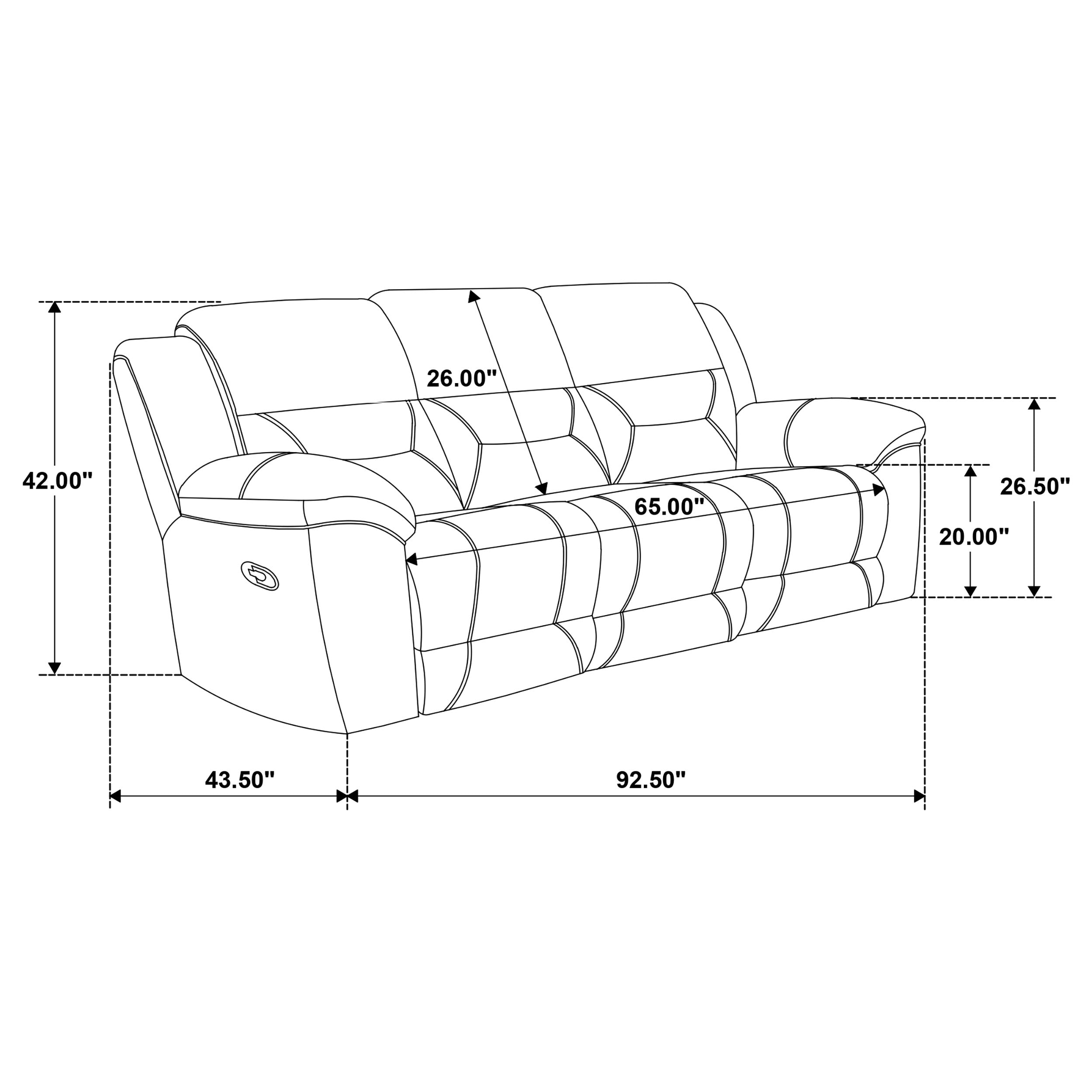 Gilson 3-piece Chenille Upholstered Reclining Sofa Set In Grey