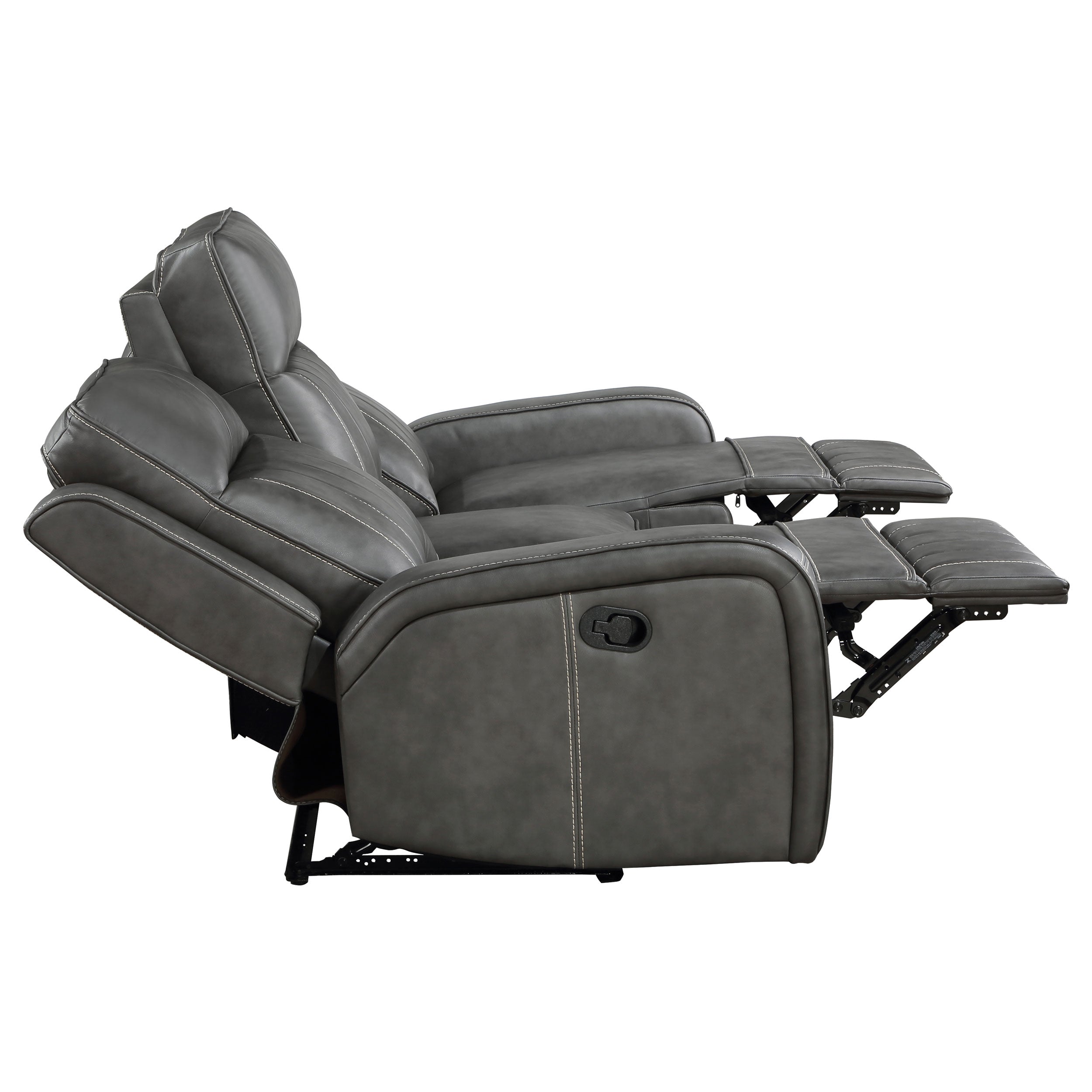Raelynn 3-piece Upholstered Reclining Sofa Set In Grey
