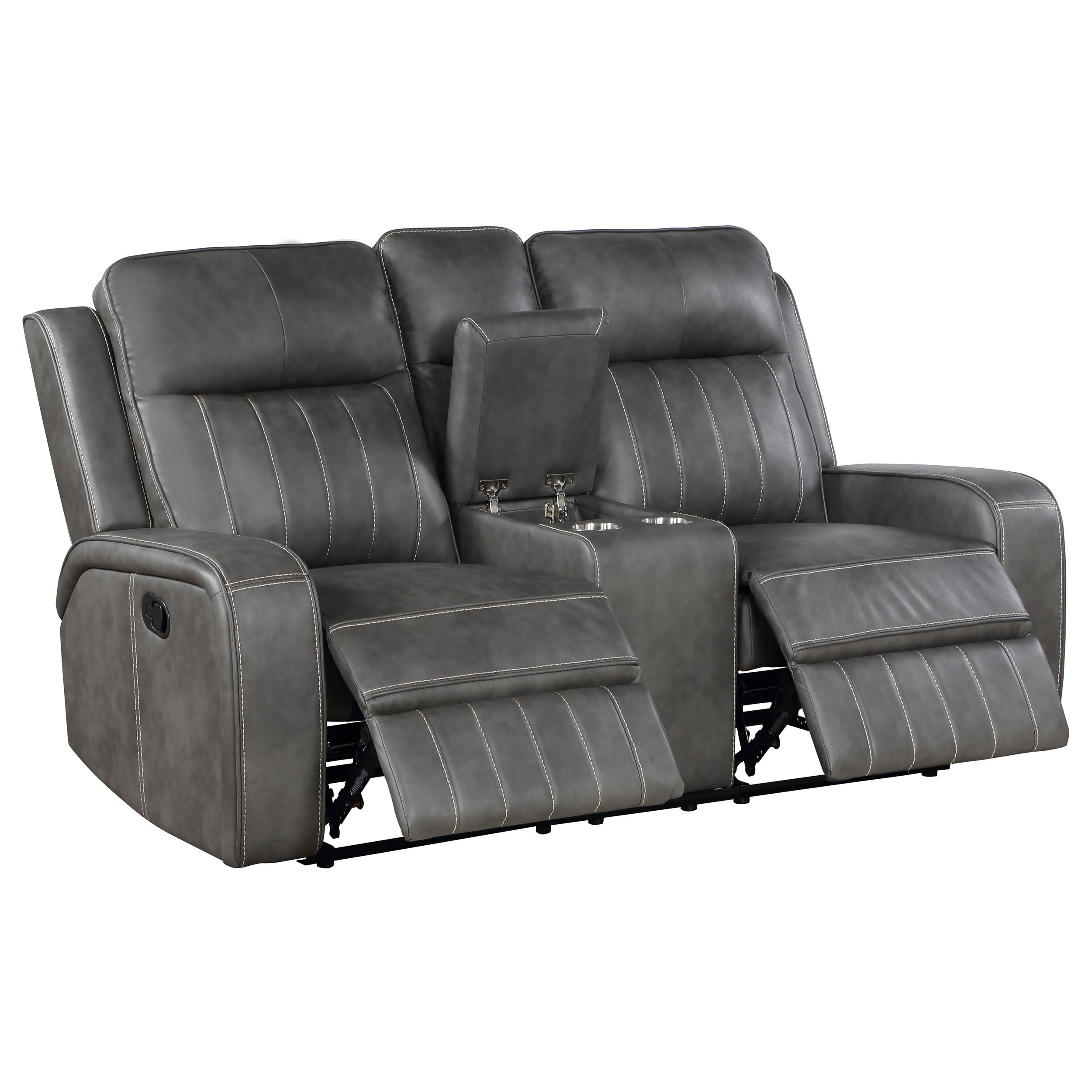 Raelynn 3-piece Upholstered Reclining Sofa Set In Grey