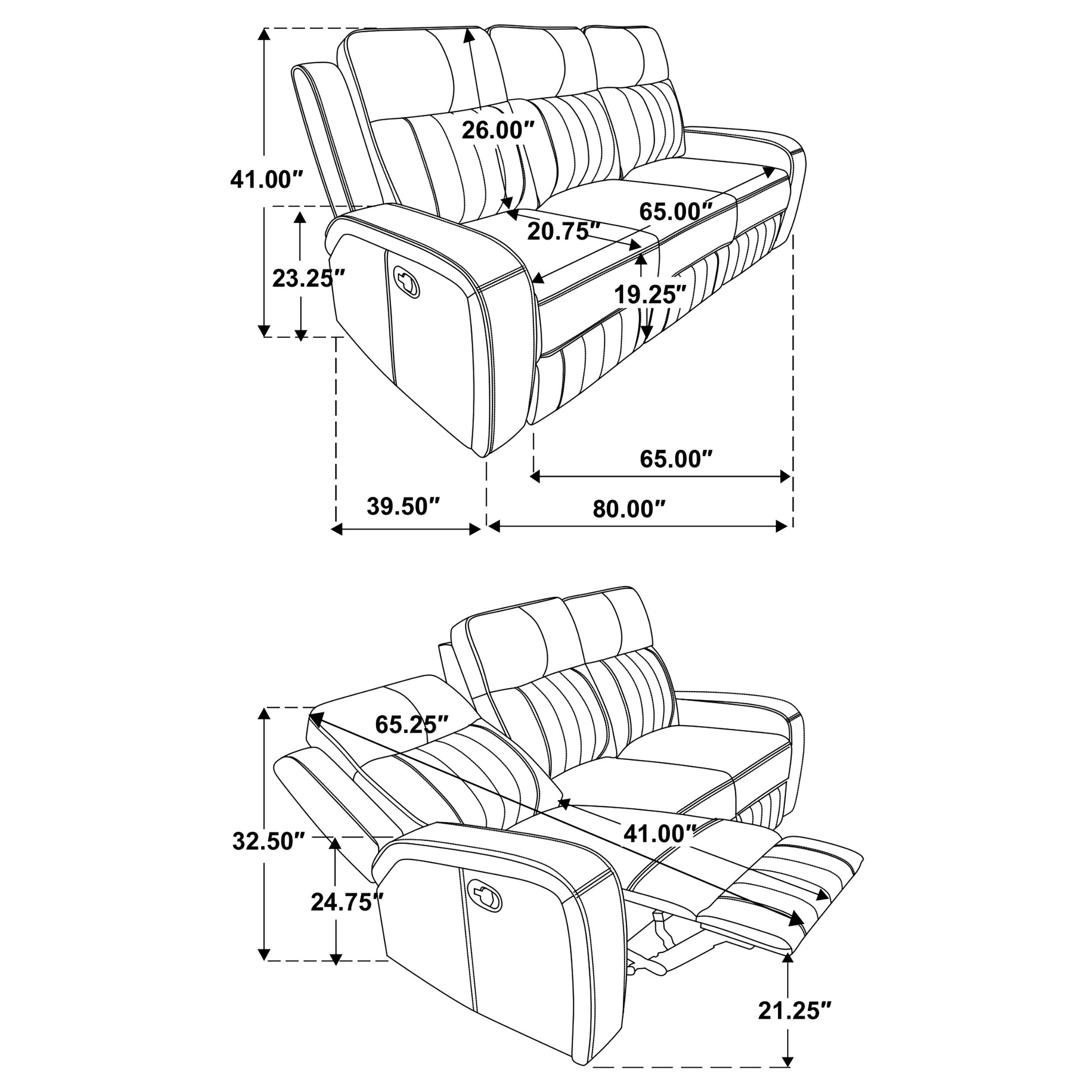 Raelynn 3-piece Upholstered Reclining Sofa Set In Grey