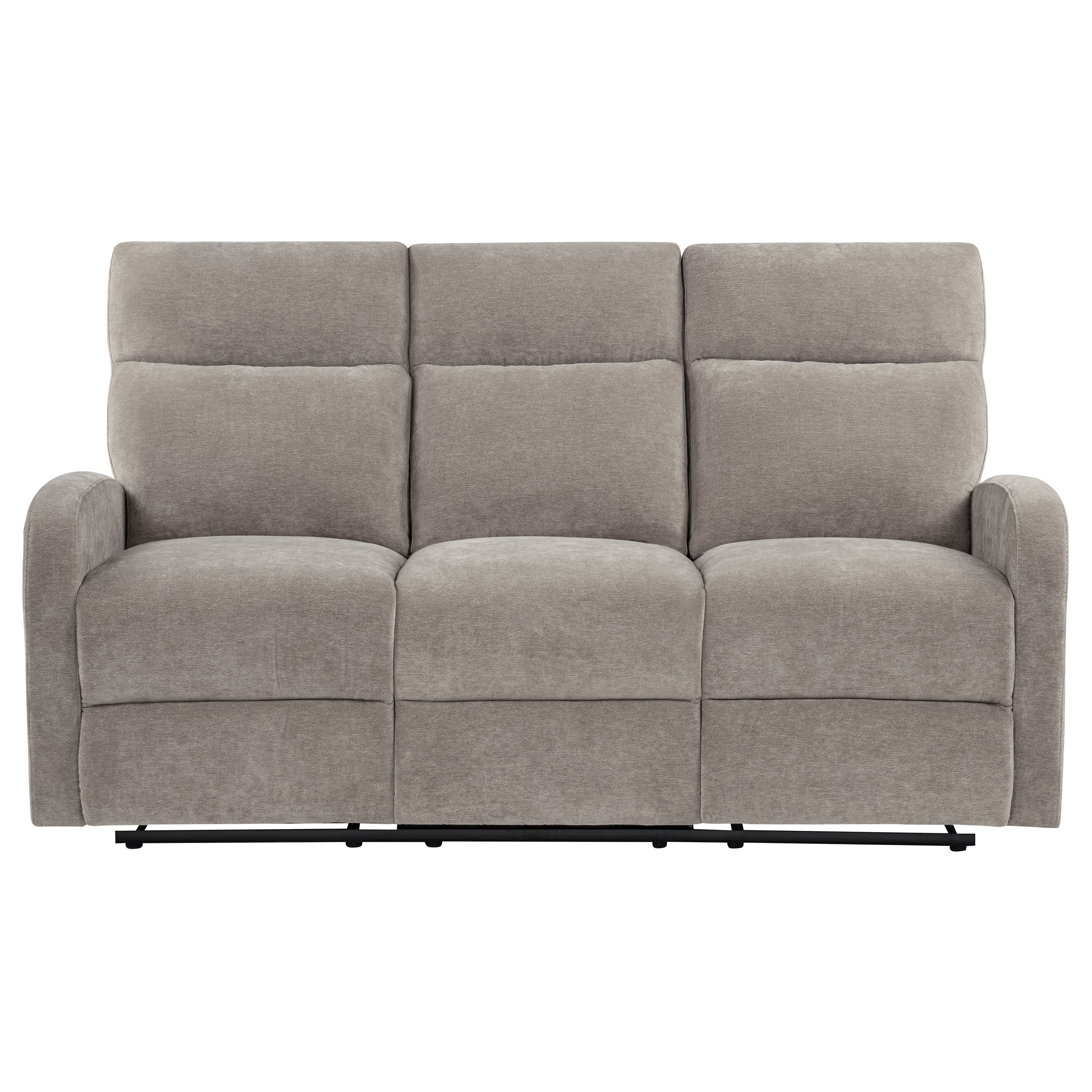 Hamilton Chenille Manual Reclining Sofa Sand