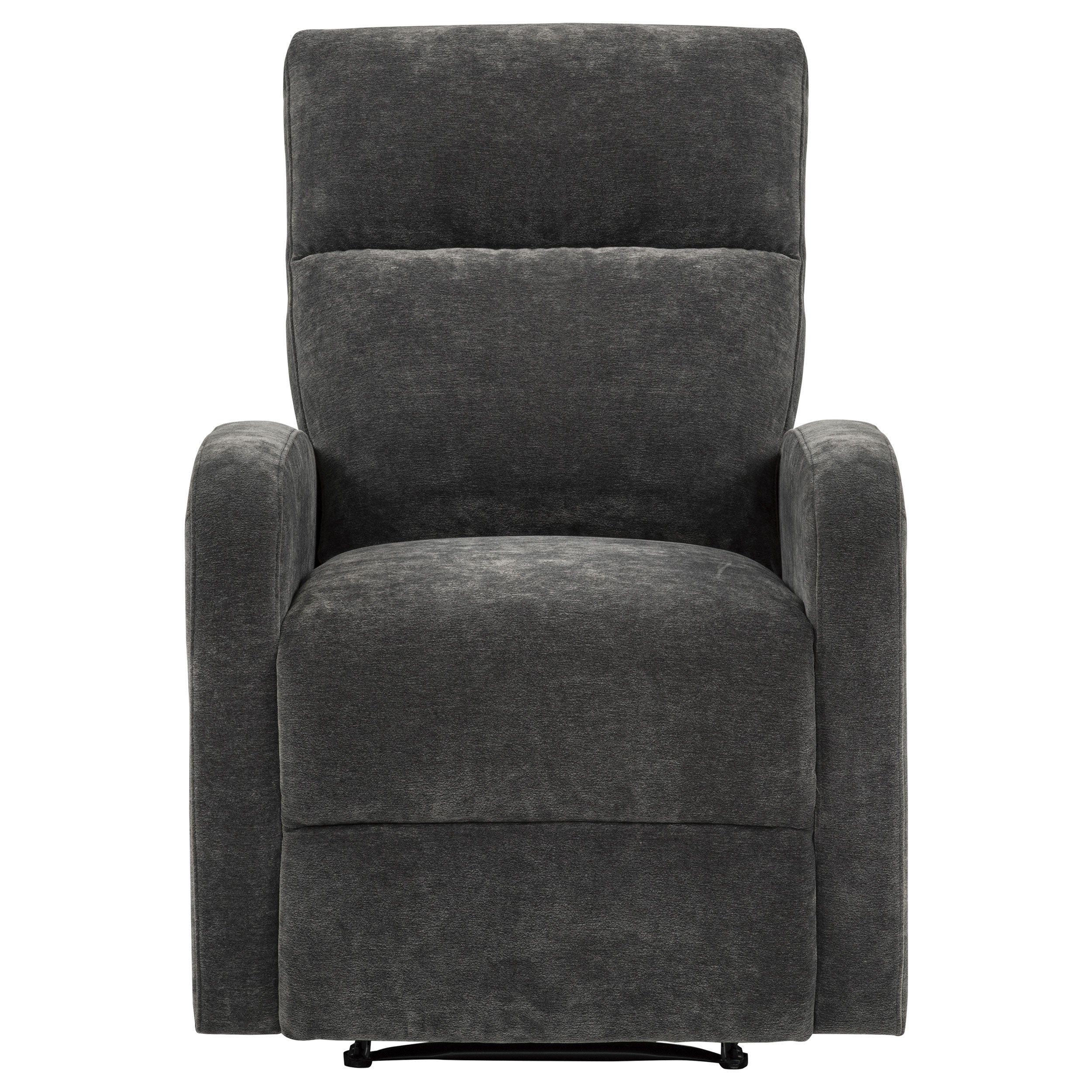 Hamilton Chenille Manual Recliner Charcoal Grey