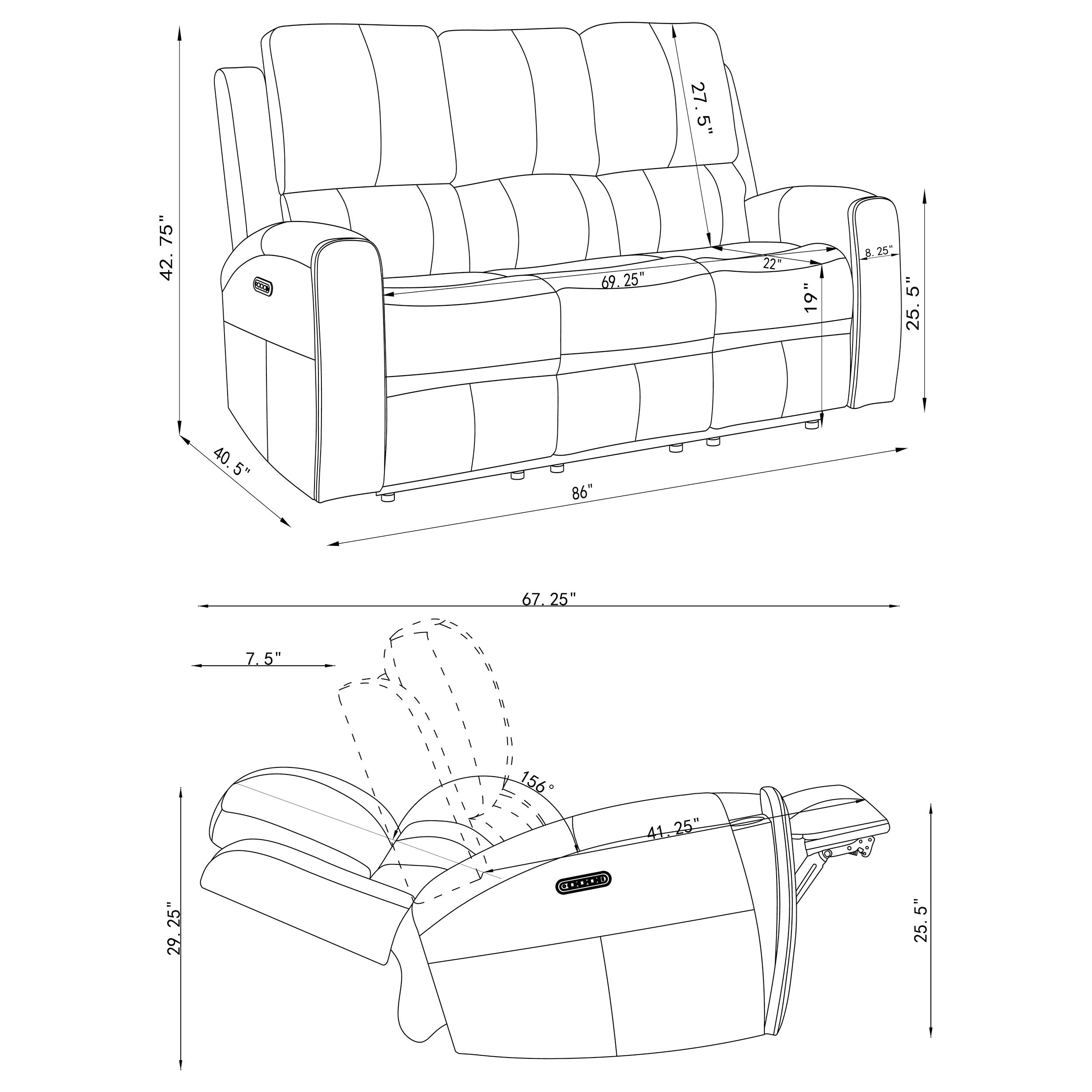Brickston Power Reclining Sofa Set