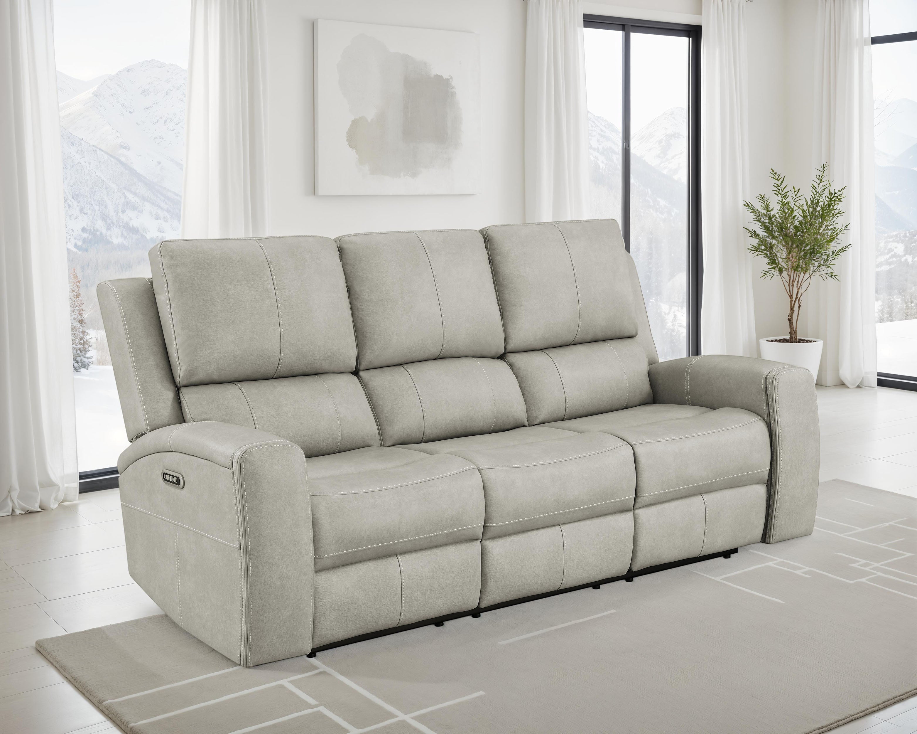 Brickston Power Reclining Sofa - Grey