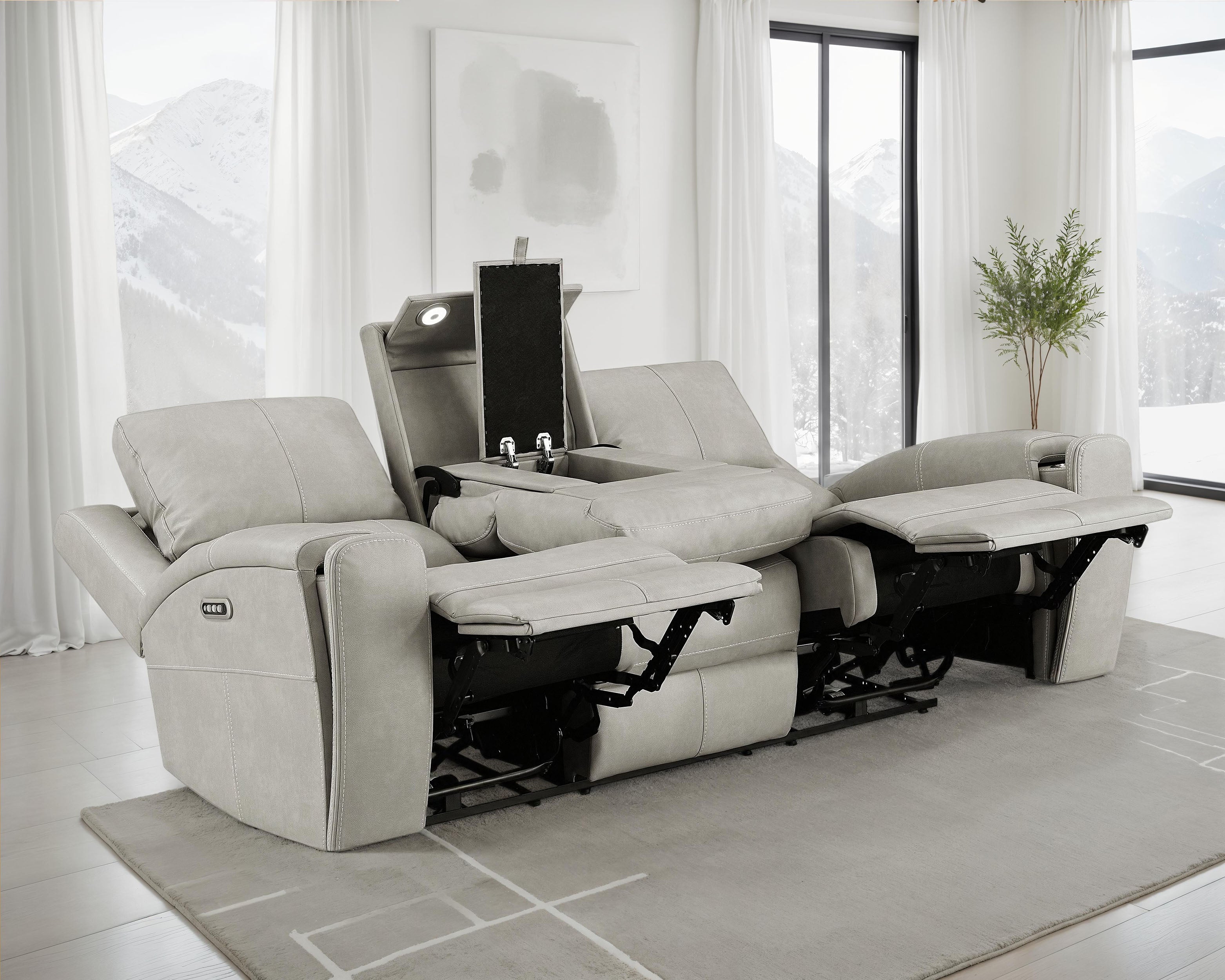 Brickston Power Reclining Sofa Grey
