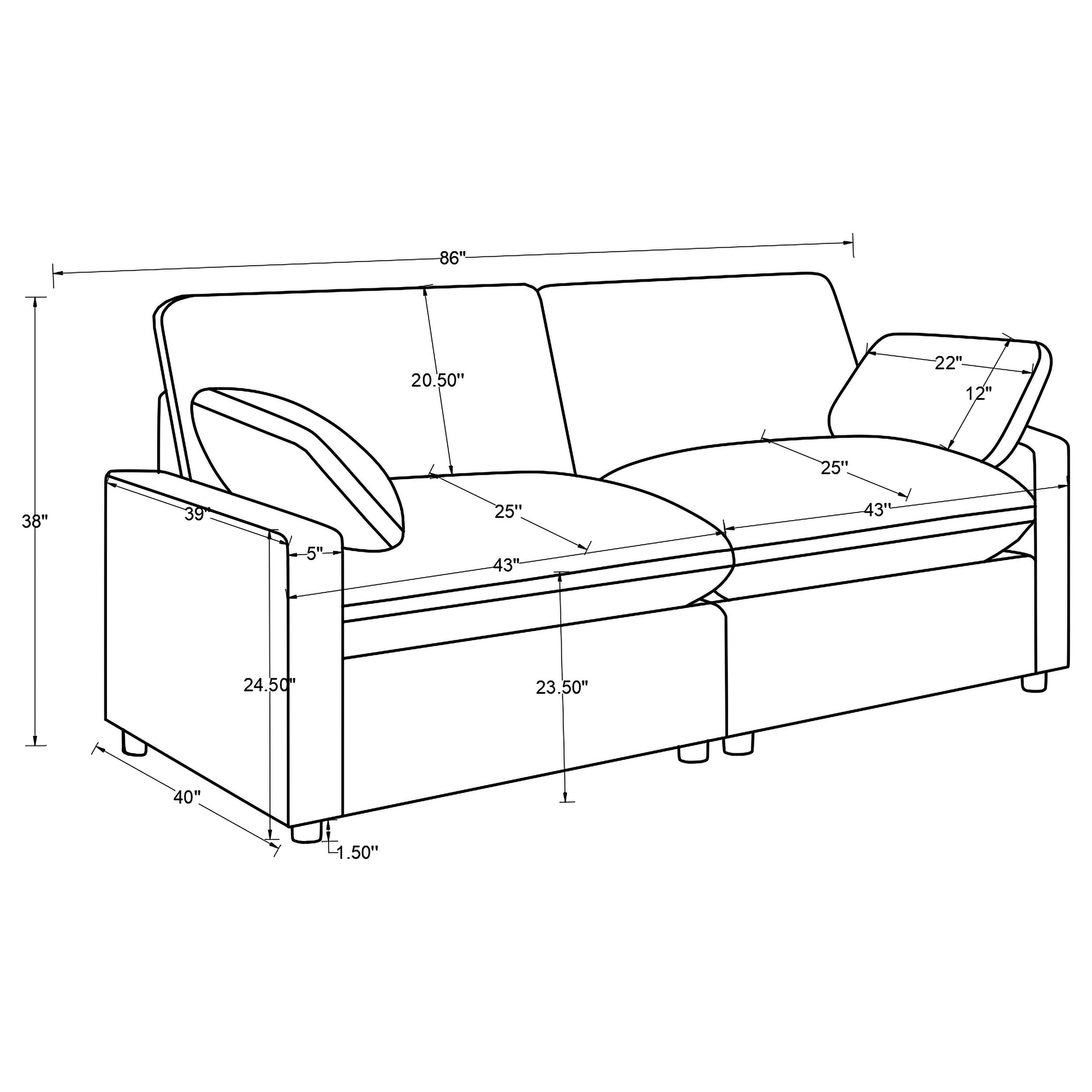 Collins Power Loveseat