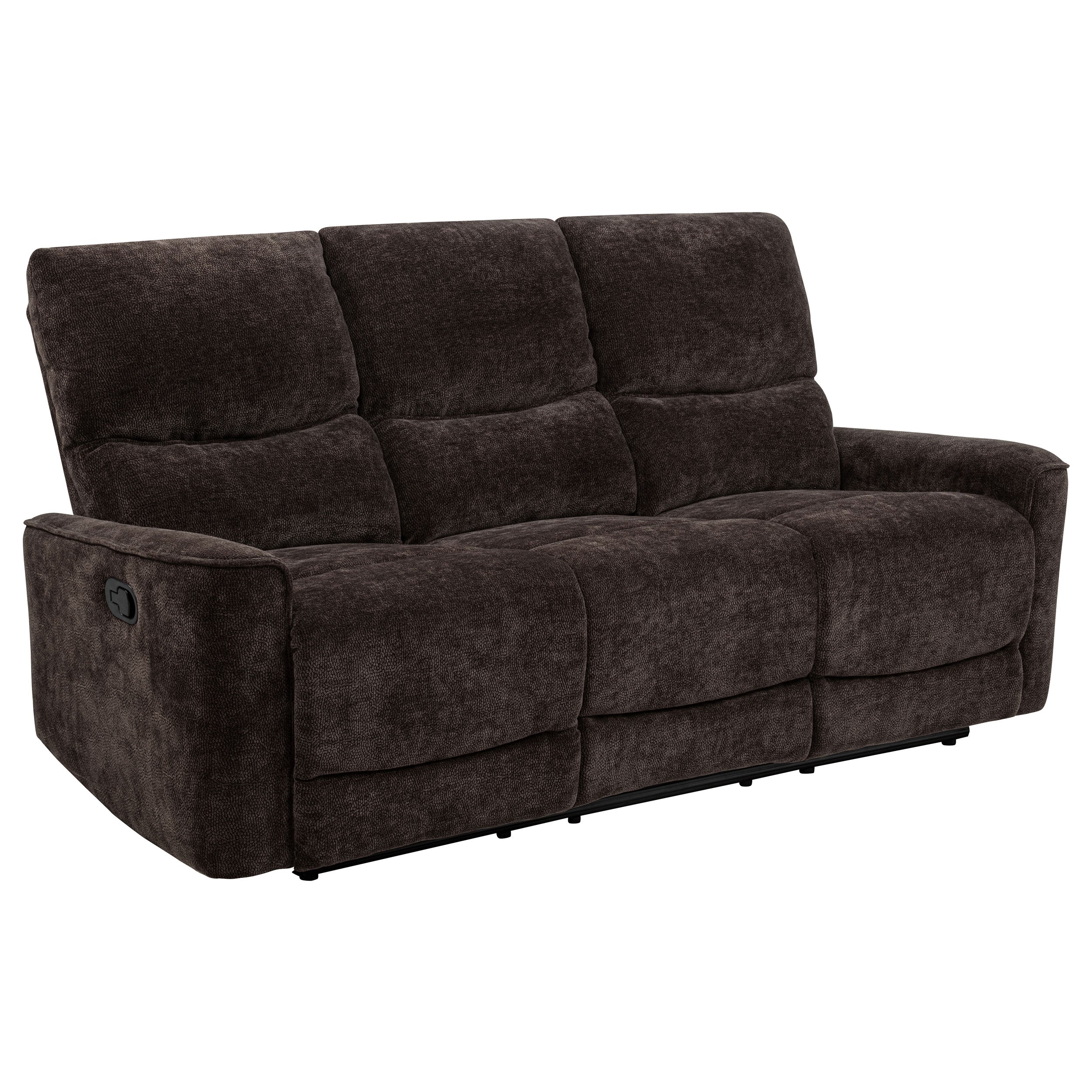 Navarro Reclining Sofa Set - 3 Piece - Dark Brown