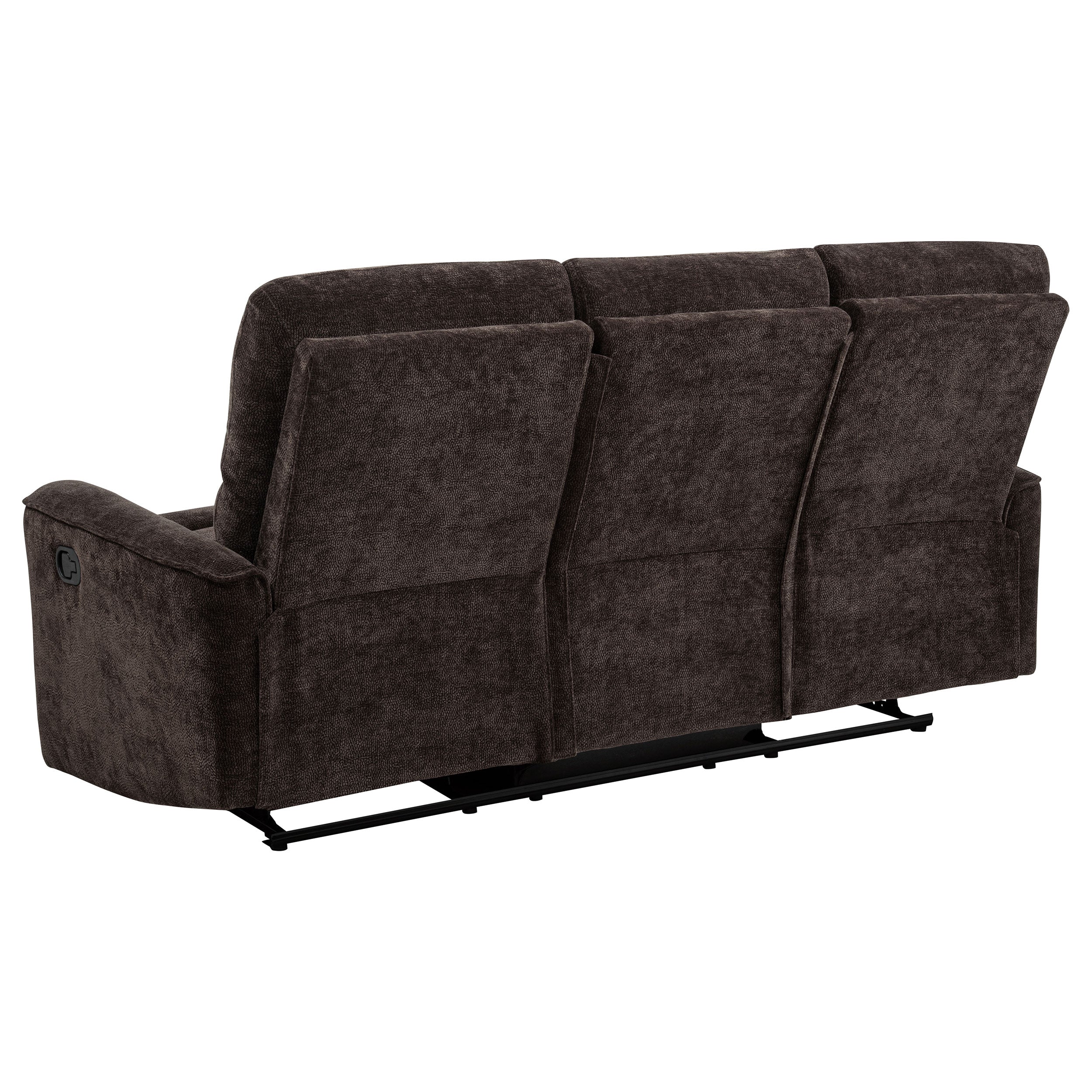 Navarro Reclining Sofa Set - 3 Piece - Dark Brown