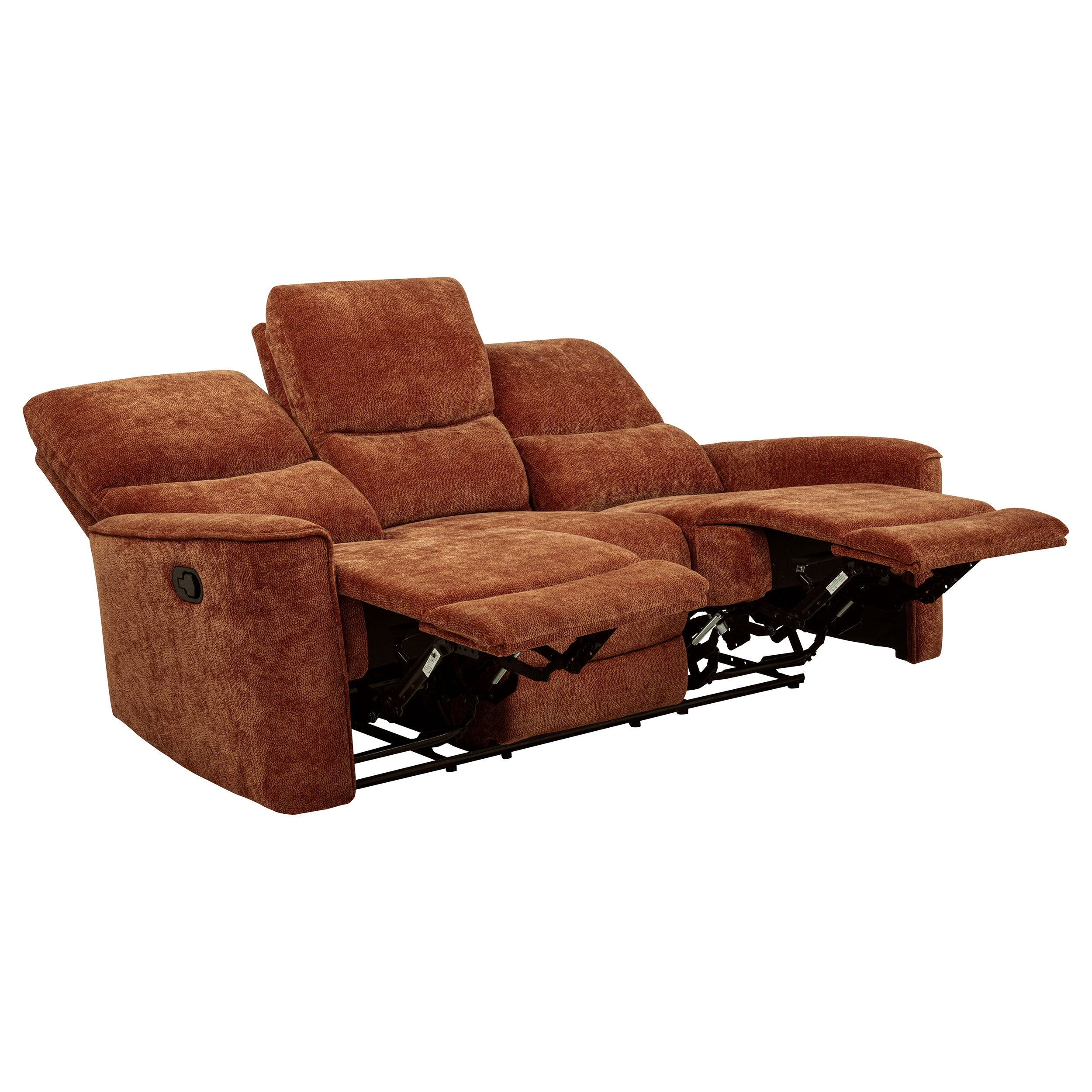 Navarro Reclining Sofa Set - 2 Piece - Burnt Orange