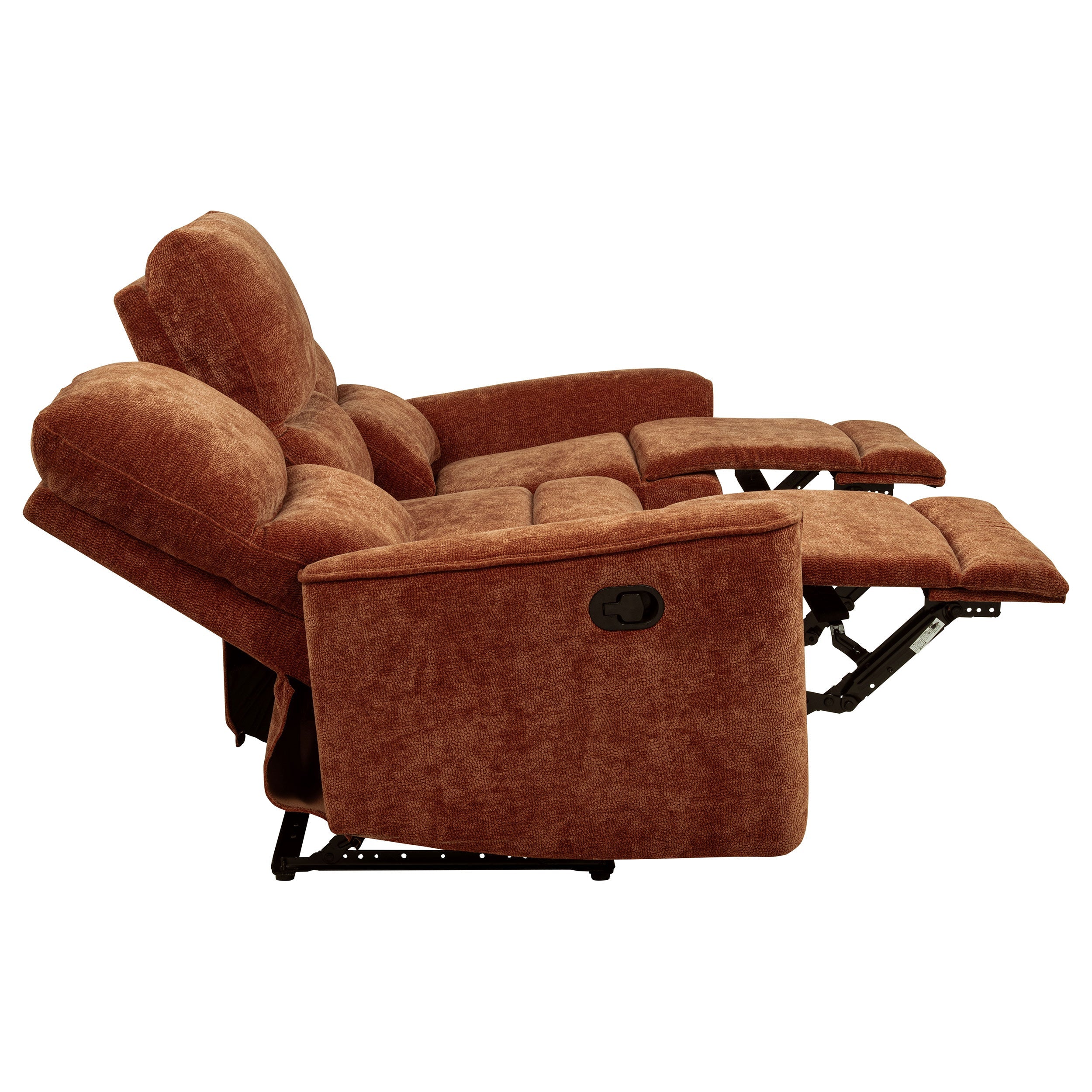 Navarro Reclining Sofa Set - 2 Piece - Burnt Orange