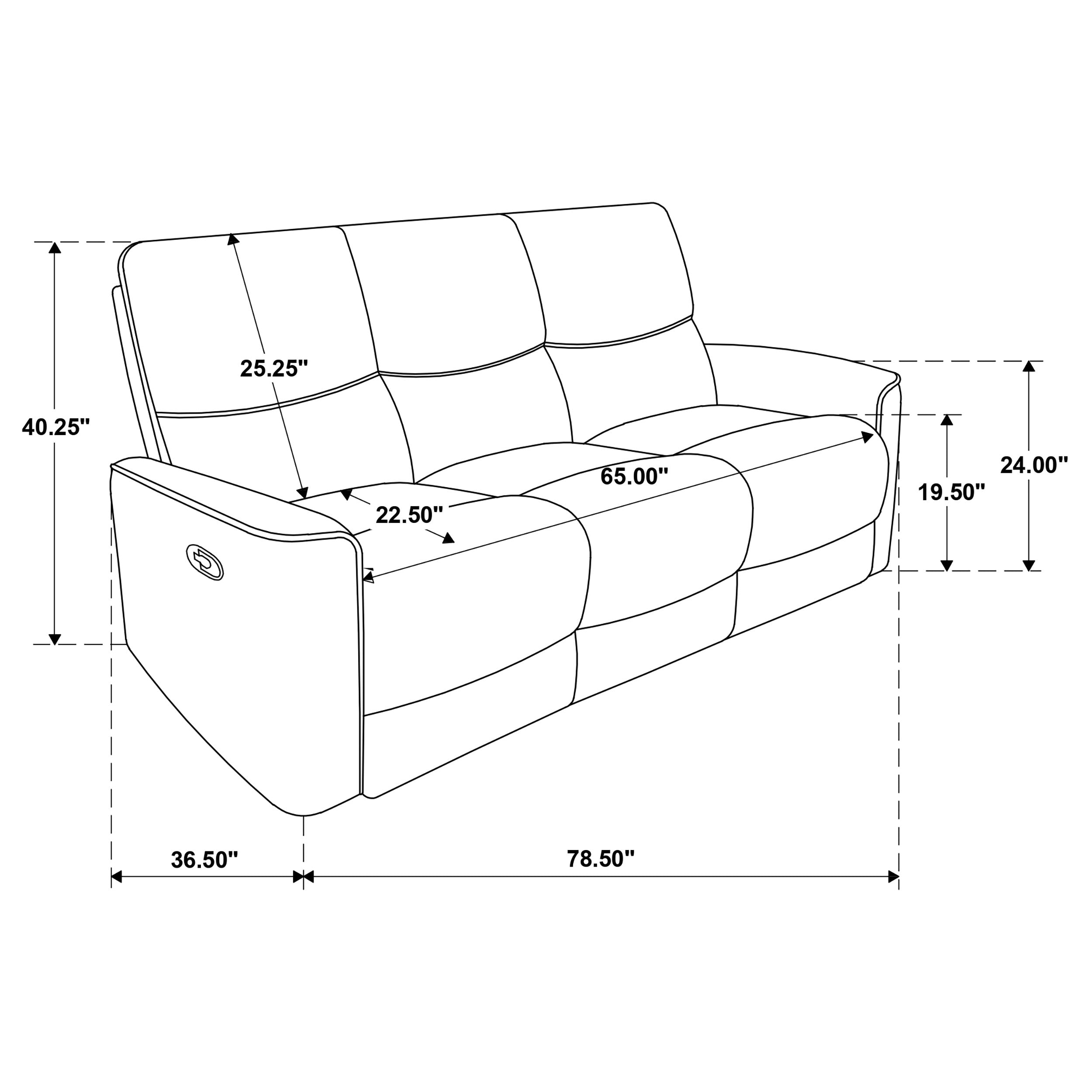 Navarro Reclining Sofa Set - 2 Piece - Burnt Orange