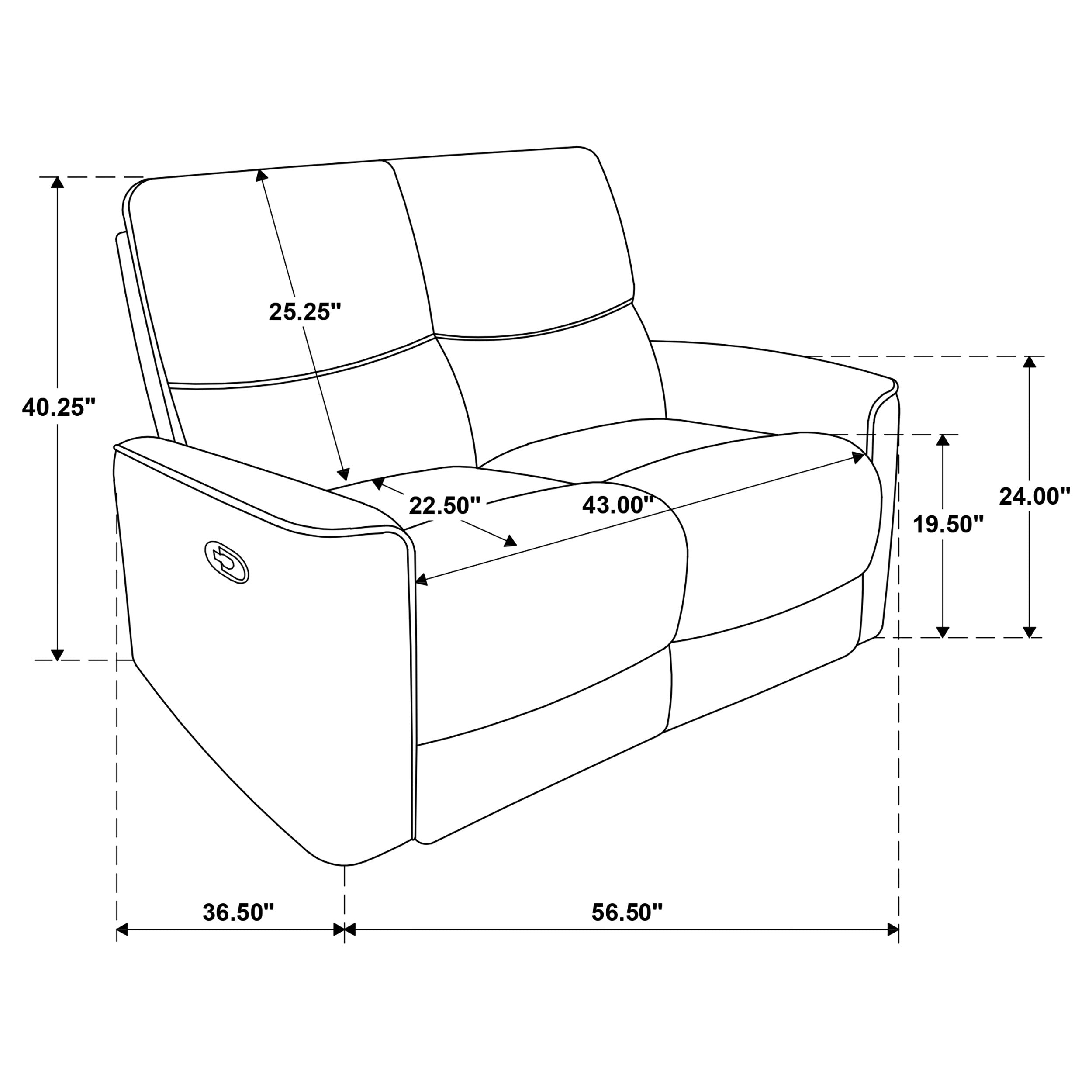 Navarro Reclining Sofa Set - 2 Piece - Burnt Orange