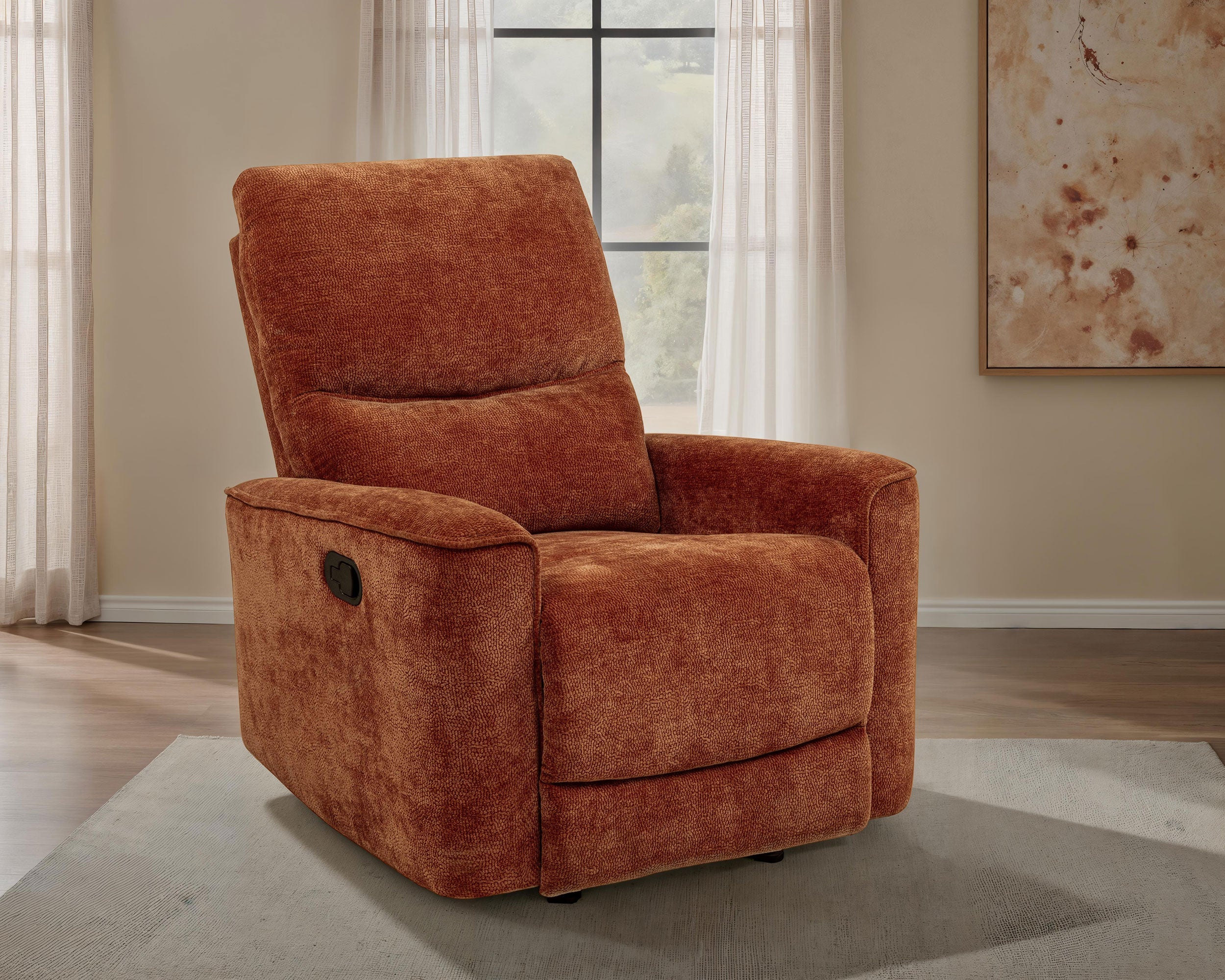Navarro Glider Recliner - Burnt Orange