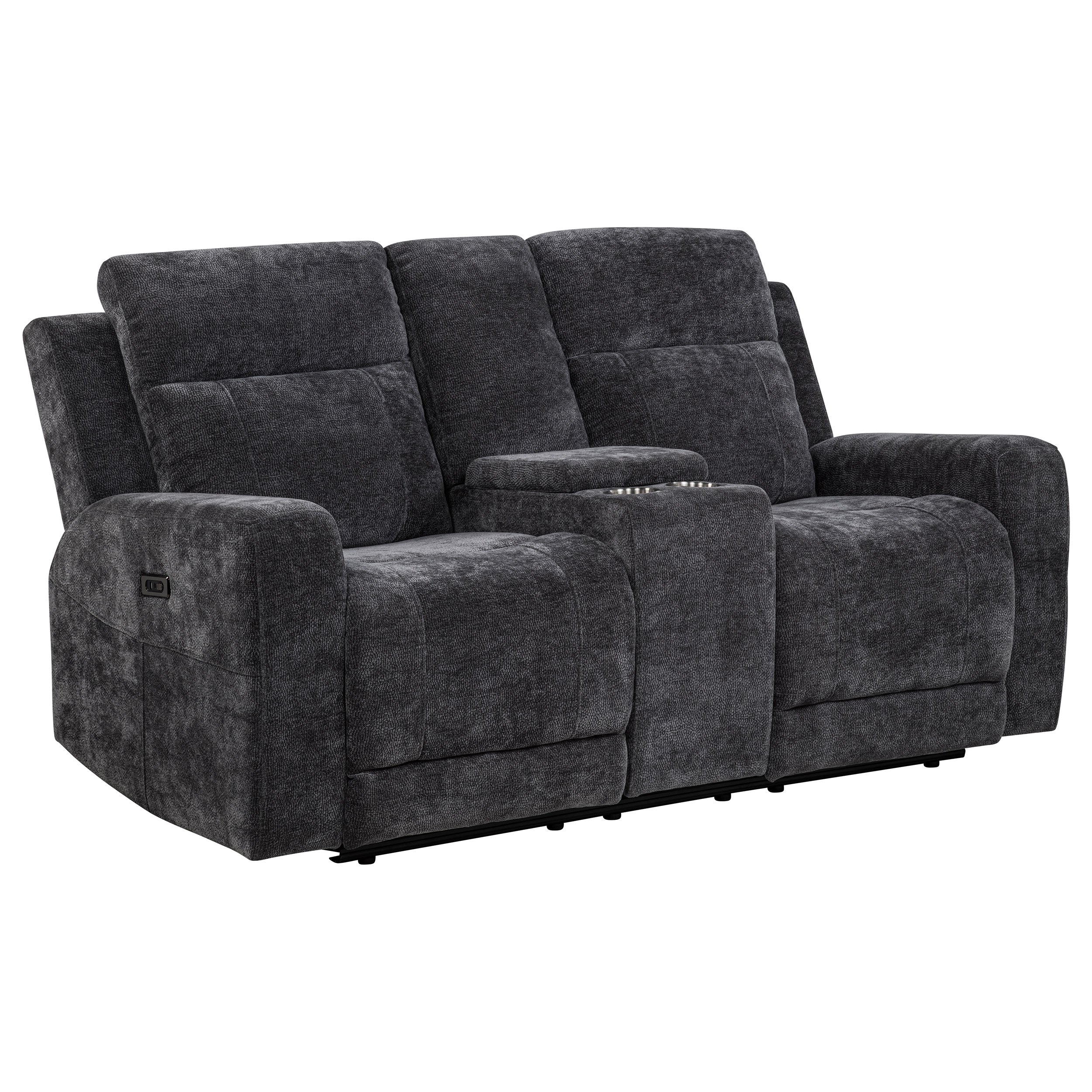 Kennett Power Reclining Loveseat - Dark Grey