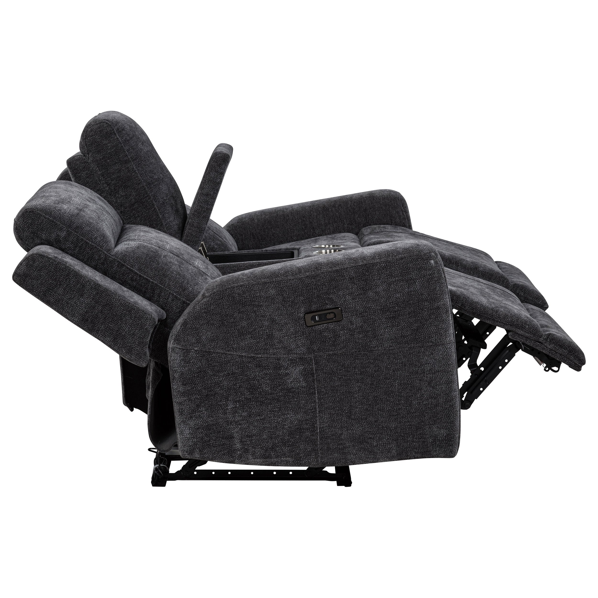 Kennett Power Reclining Loveseat - Dark Grey