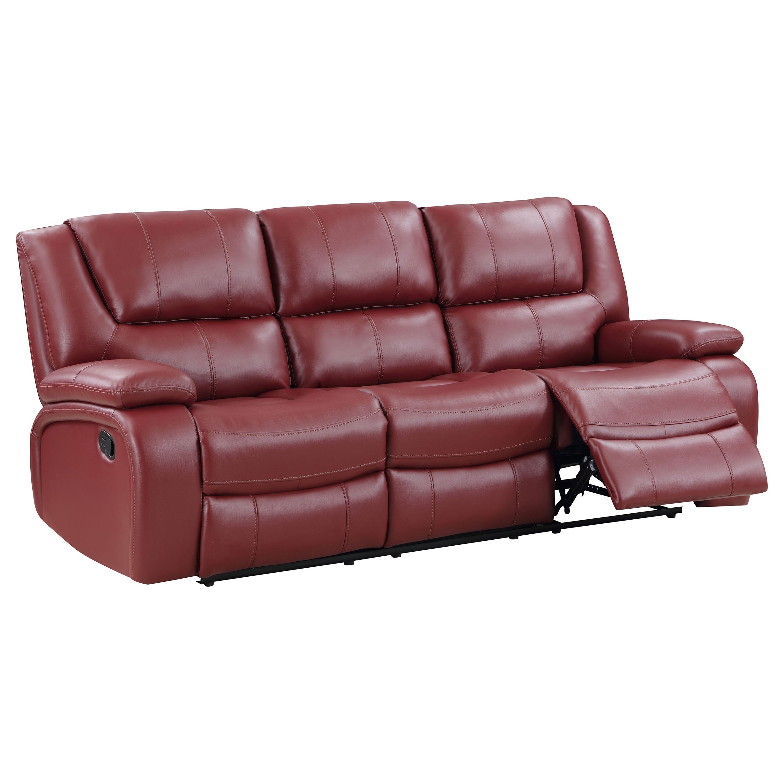 Camila Reclining Sofa Set - 3 Piece - Red
