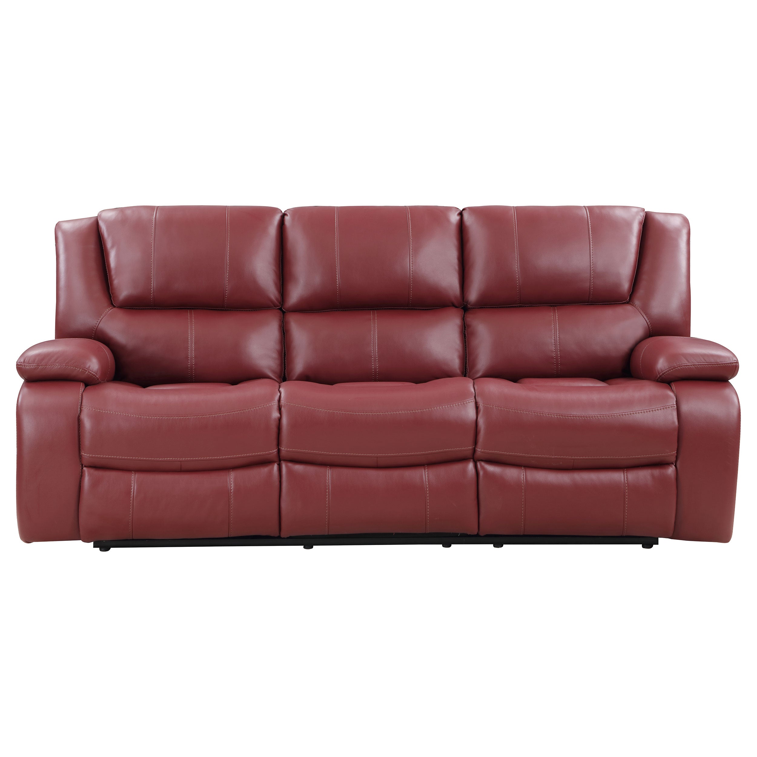 Camila Reclining Sofa Set - 3 Piece - Red