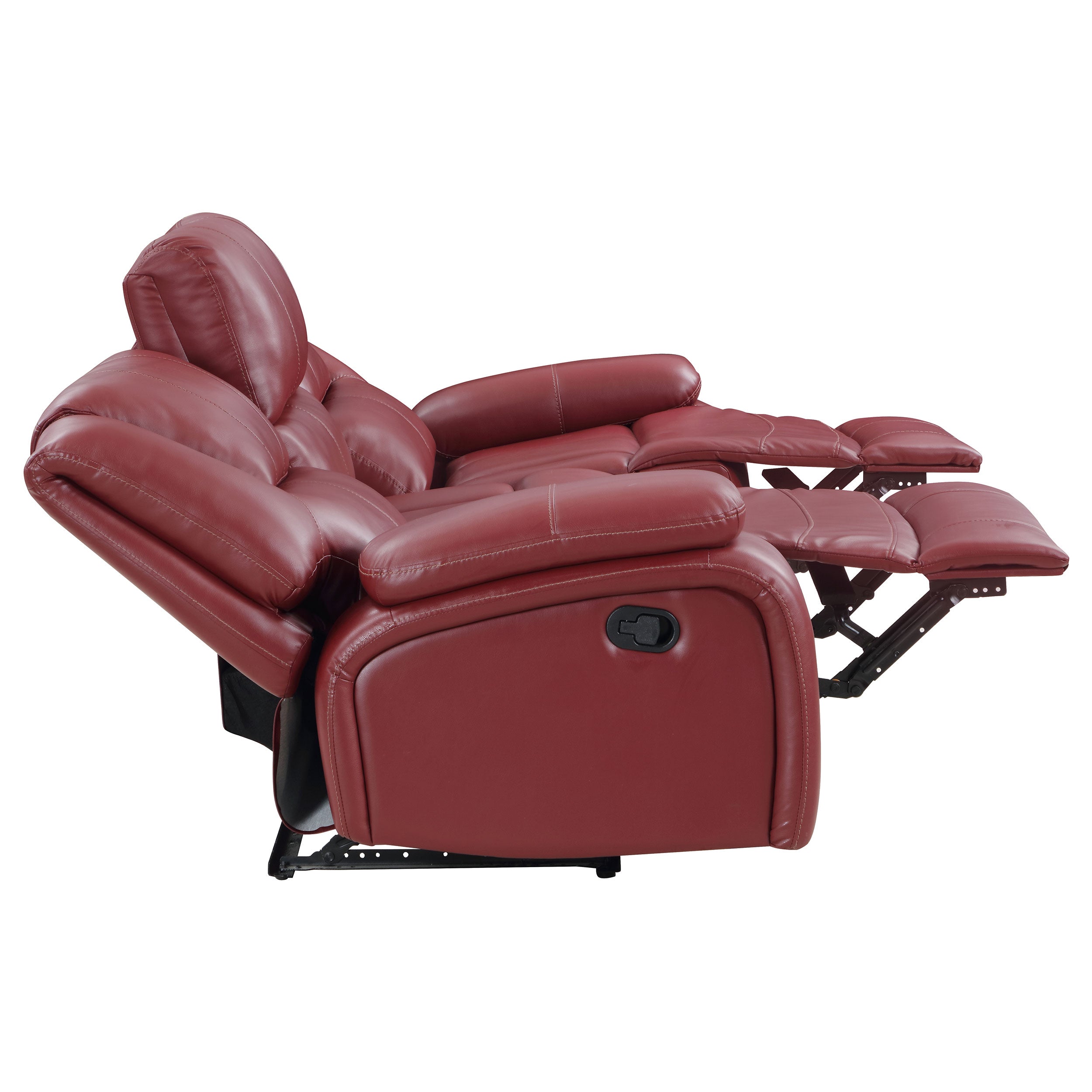 Camila Reclining Sofa Set - 3 Piece - Red