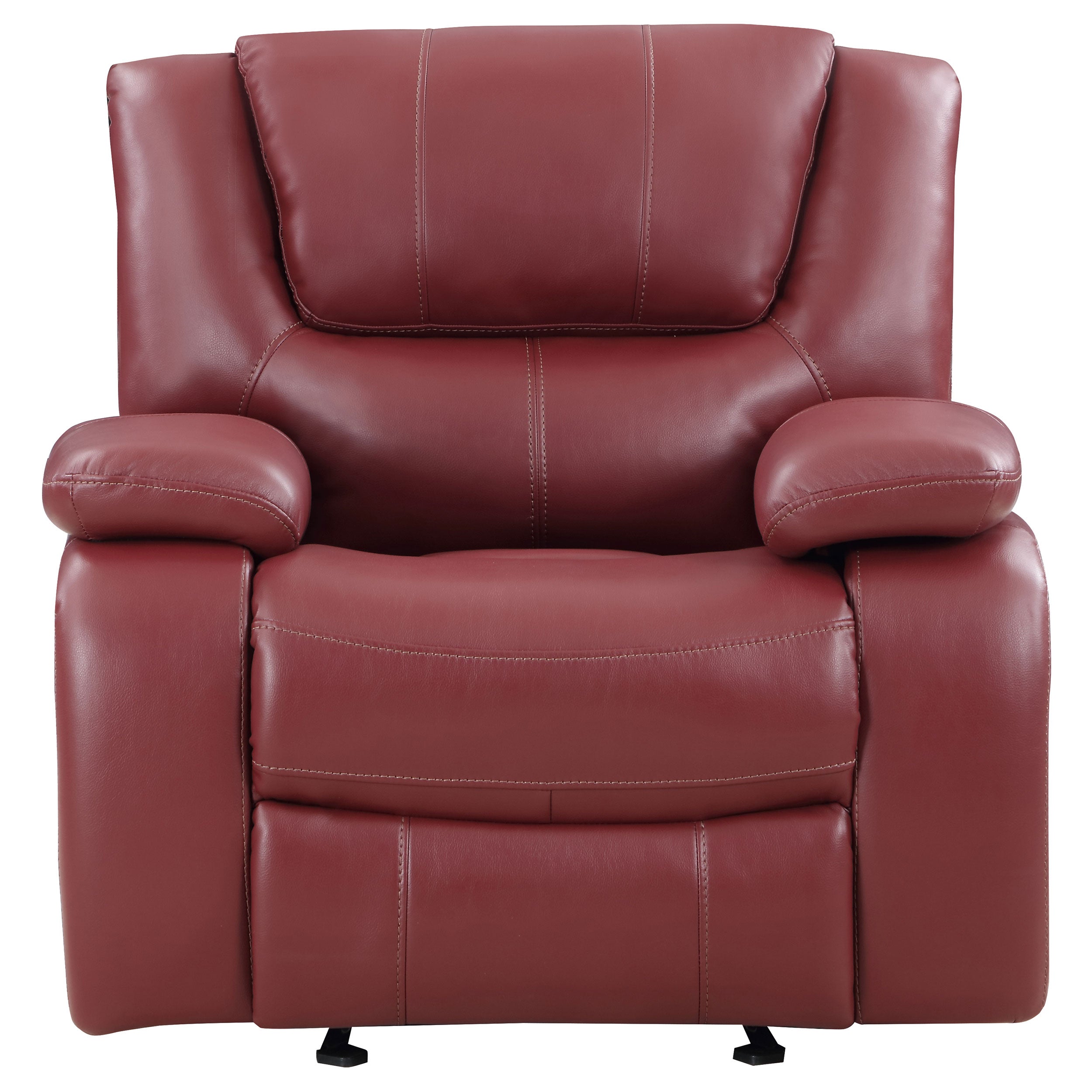 Camila Reclining Sofa Set - 3 Piece - Red