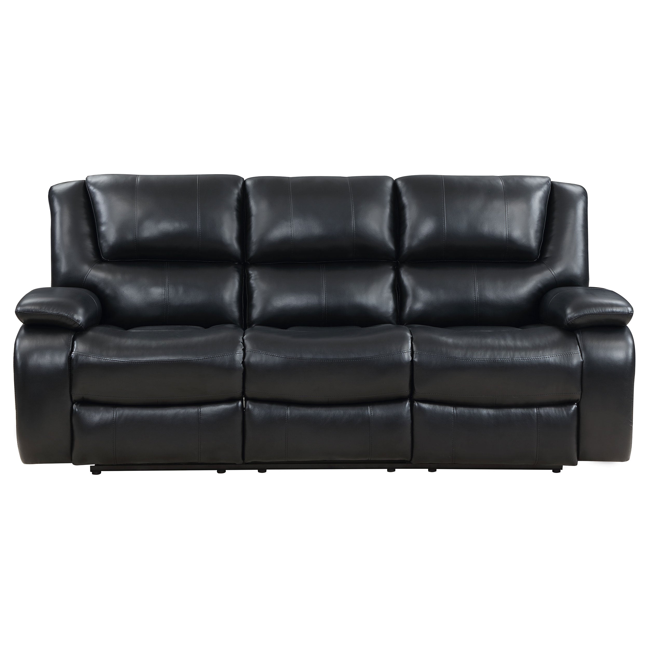 Camila Reclining Sofa Set - 2 Piece - Black