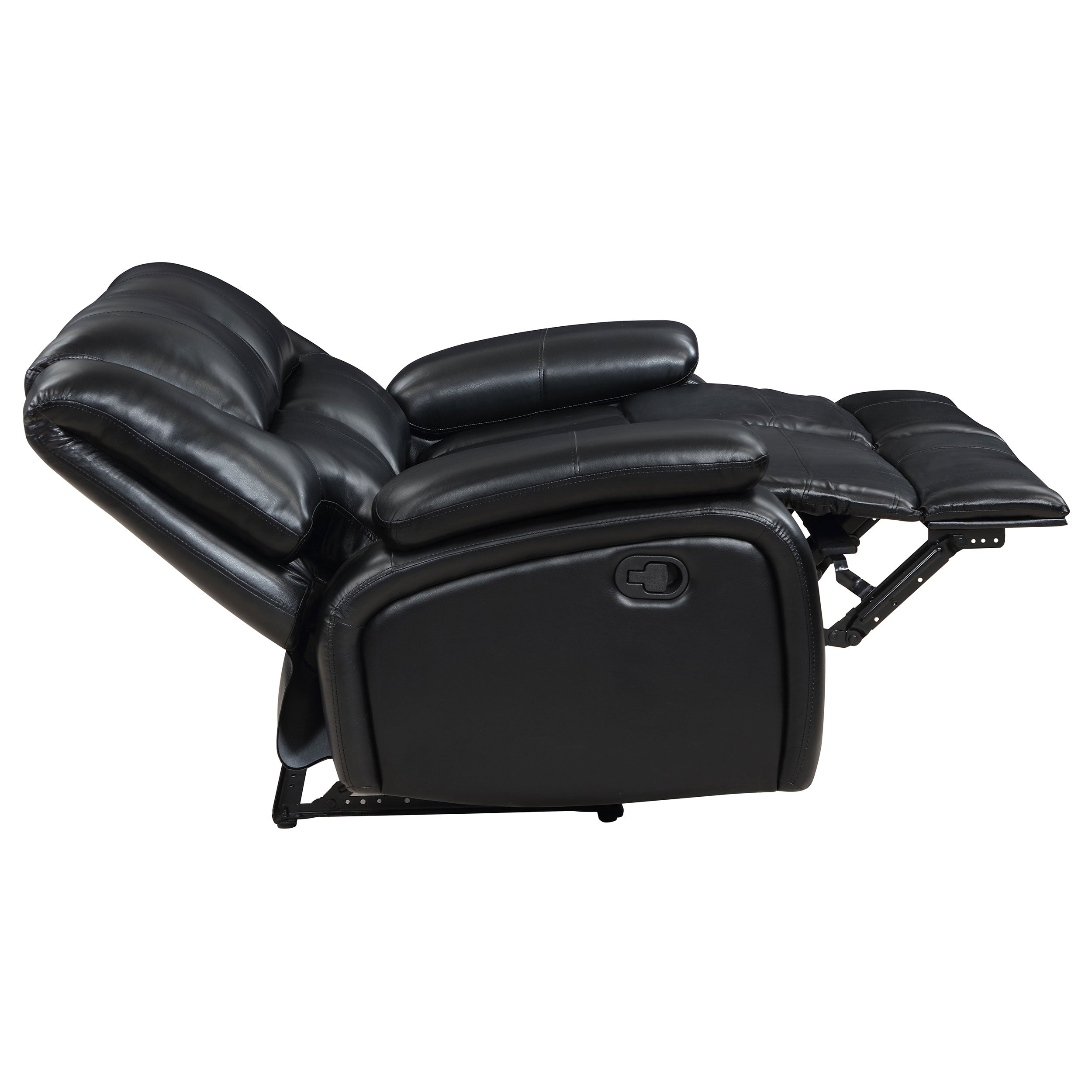 Camila Reclining Sofa Set - 2 Piece - Black