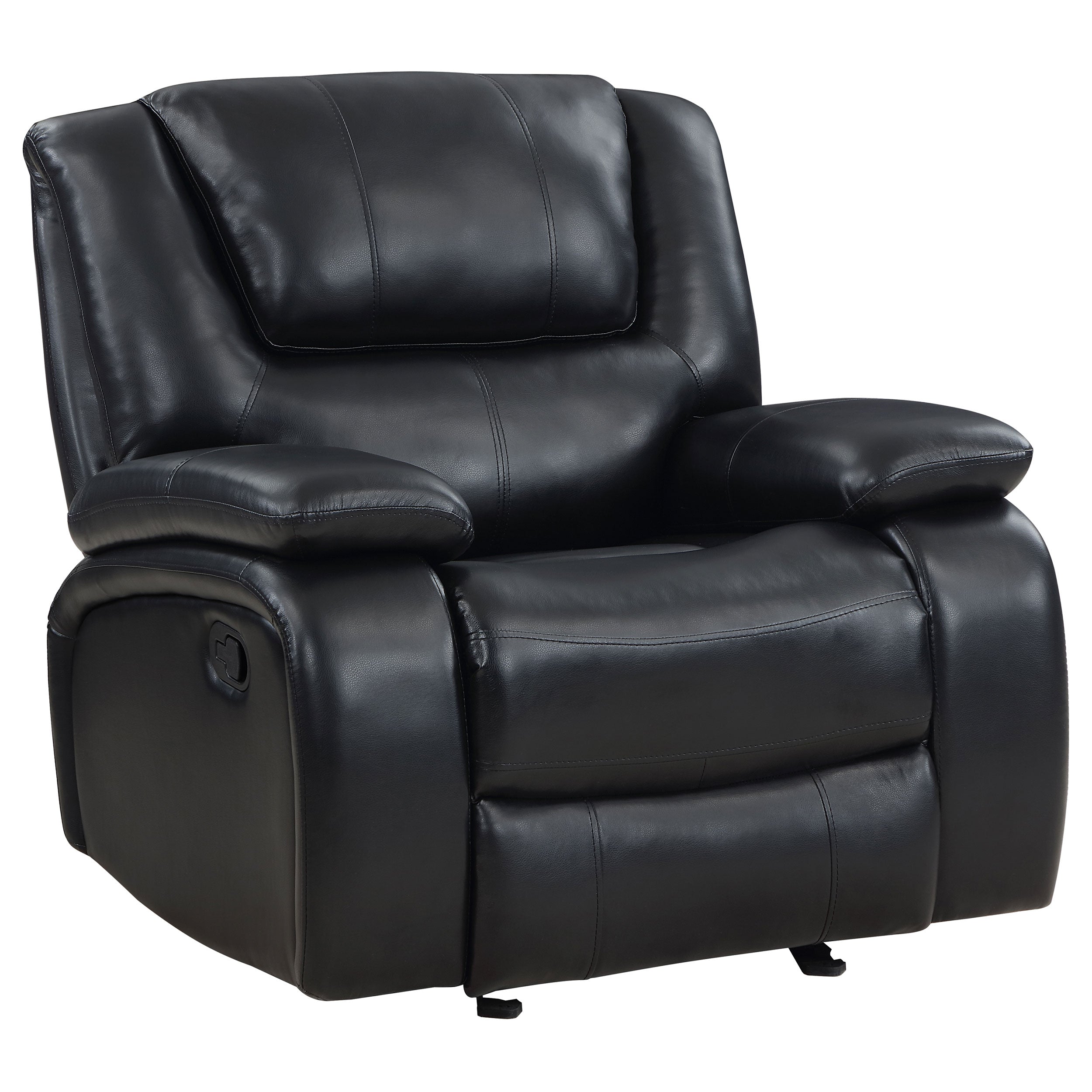 Camila 3-piece Upholstered Reclining Sofa Set Black