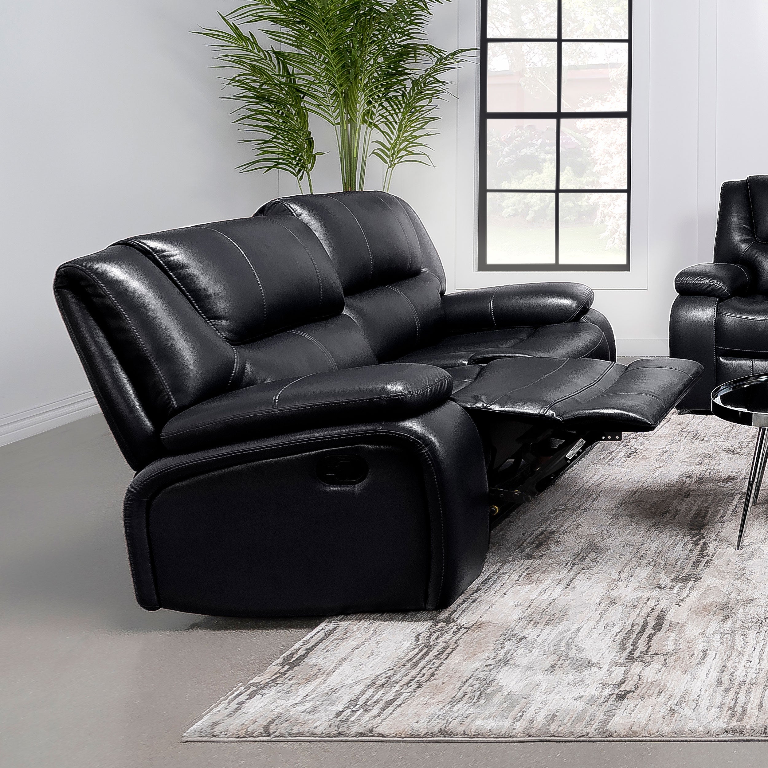 Camila Reclining Loveseat Black