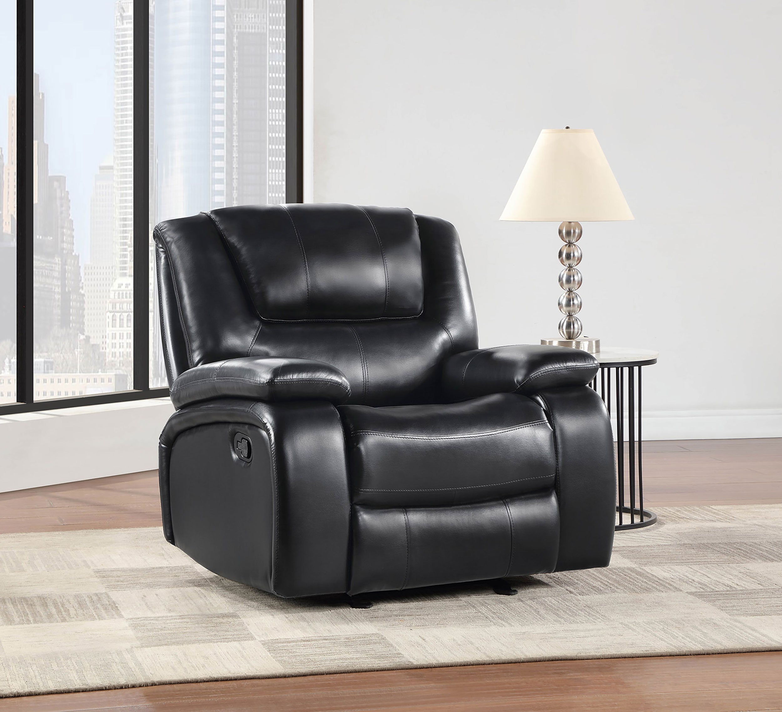 Camila Glider Recliner - Black