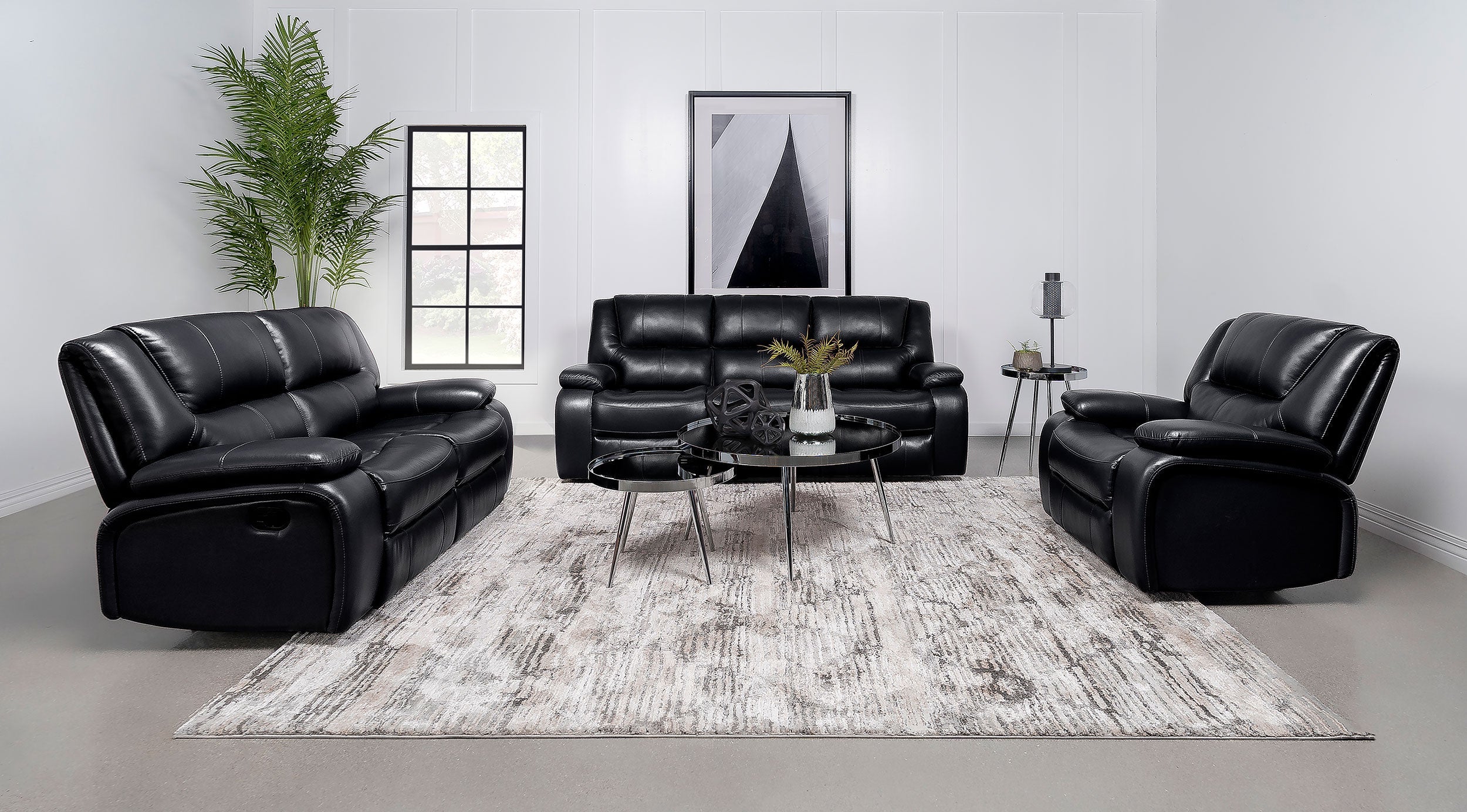 Camila Glider Recliner - Black