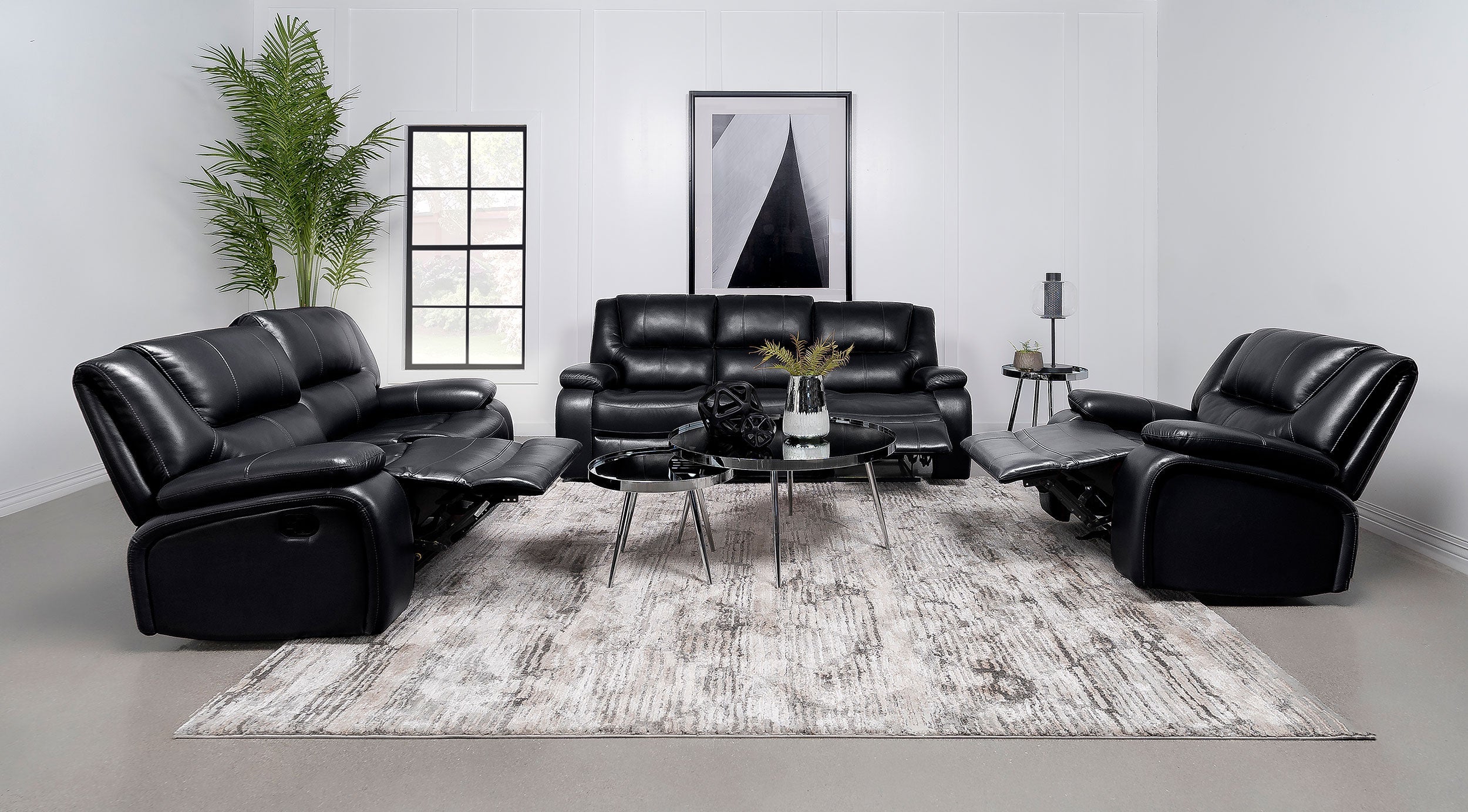 Camila Glider Recliner - Black