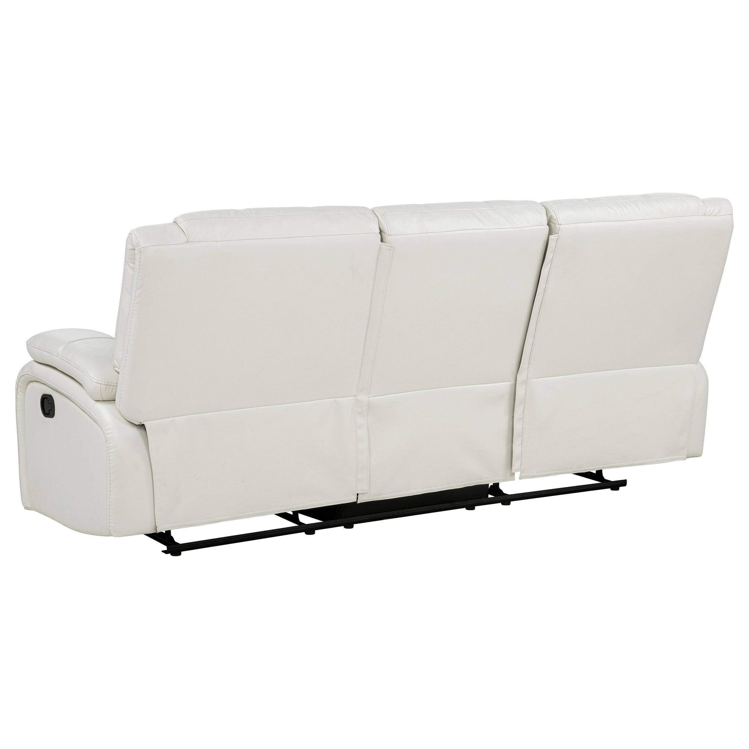 Camila 2-piece Upholstered Reclining Sofa Set White