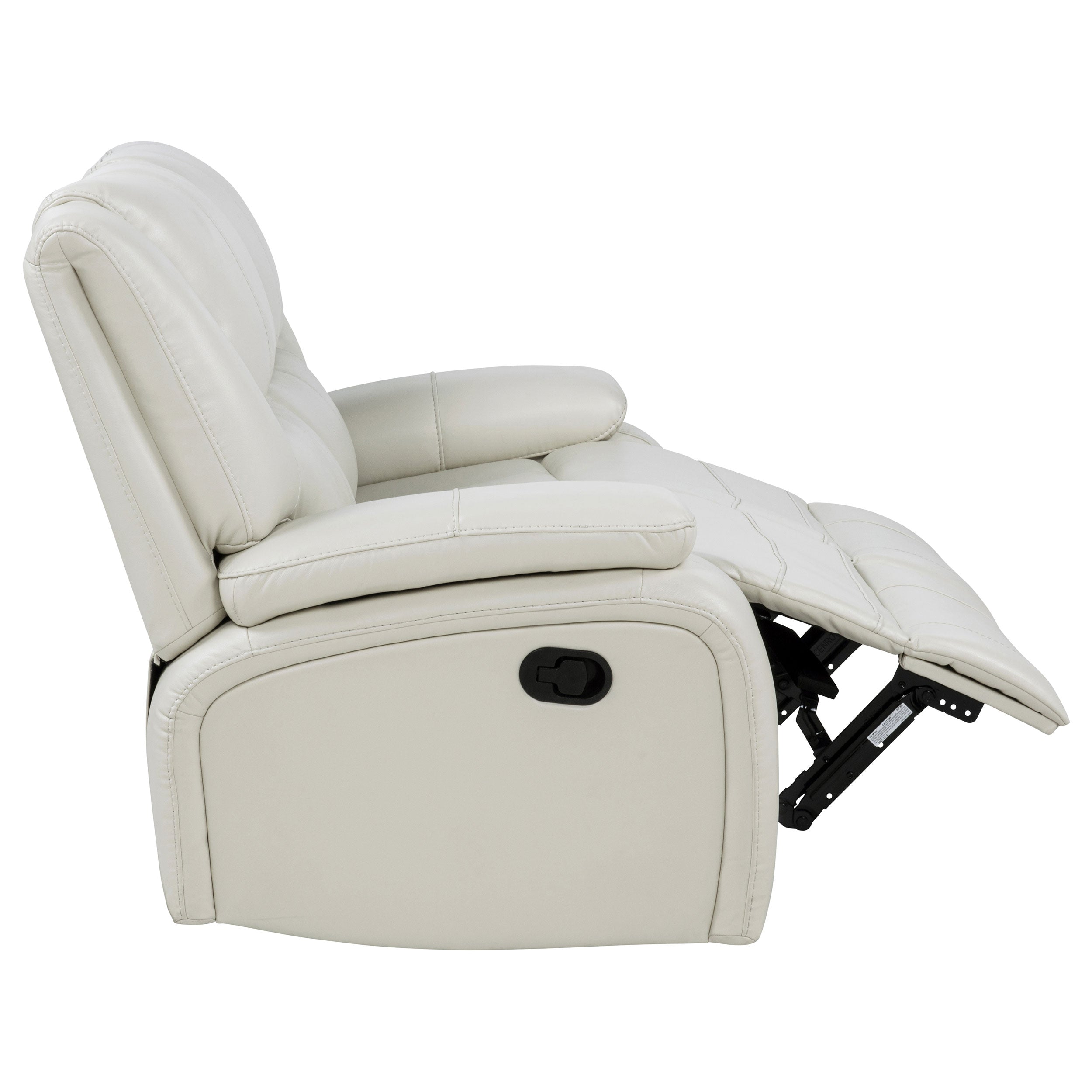 Camila 2-piece Upholstered Reclining Sofa Set White