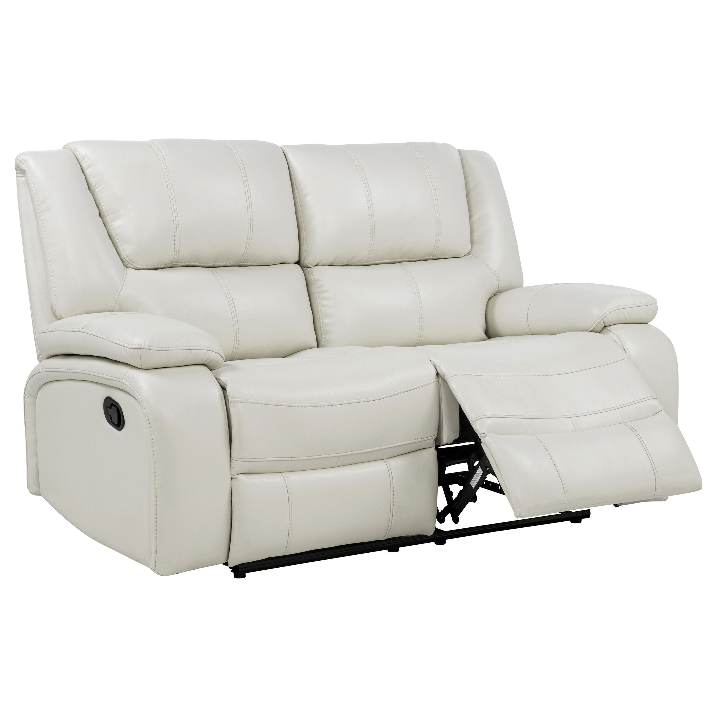 Camila Upholstered Motion Reclining Loveseat White