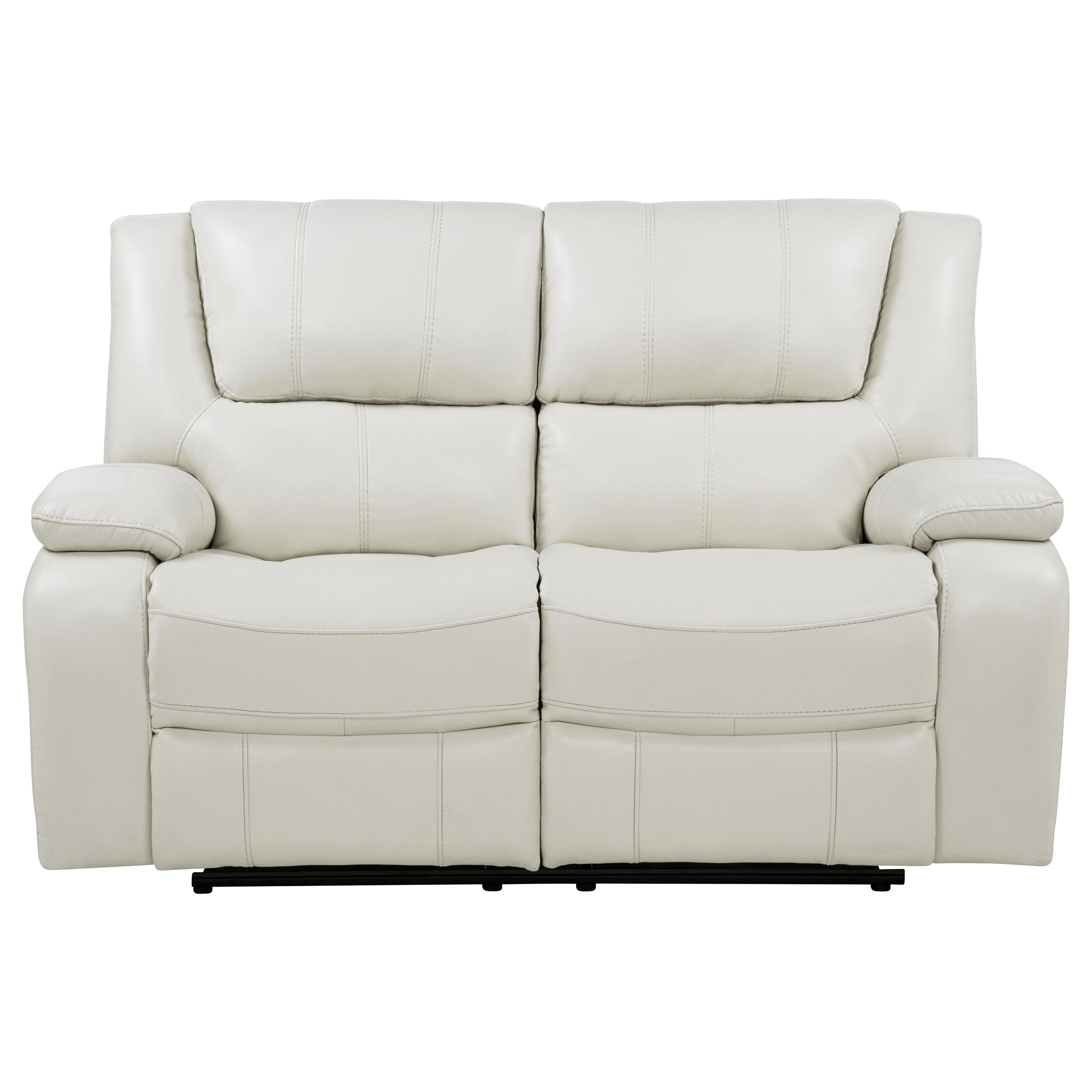 Camila Upholstered Motion Reclining Loveseat White
