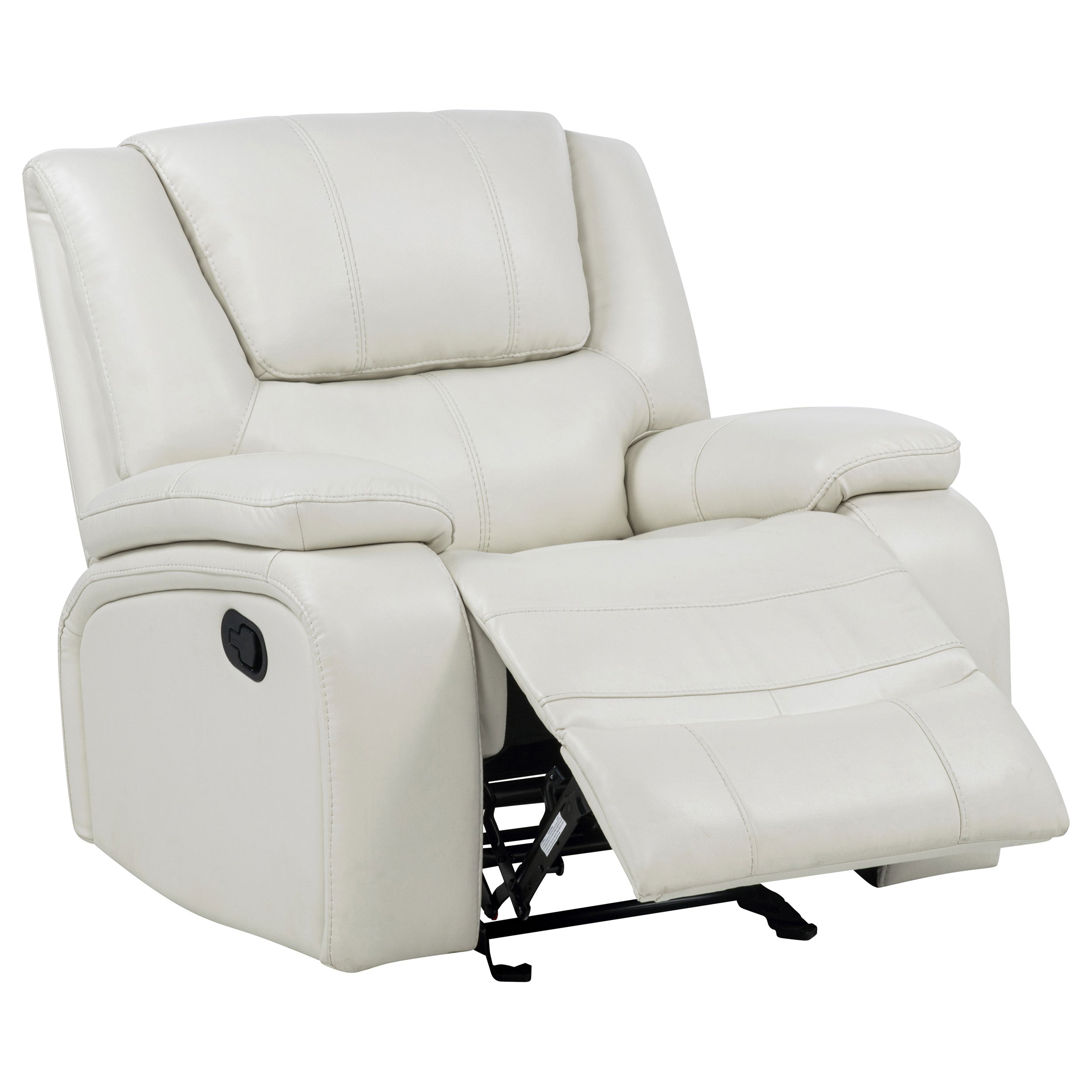 Camila Upholstered Glider Recliner Chair White