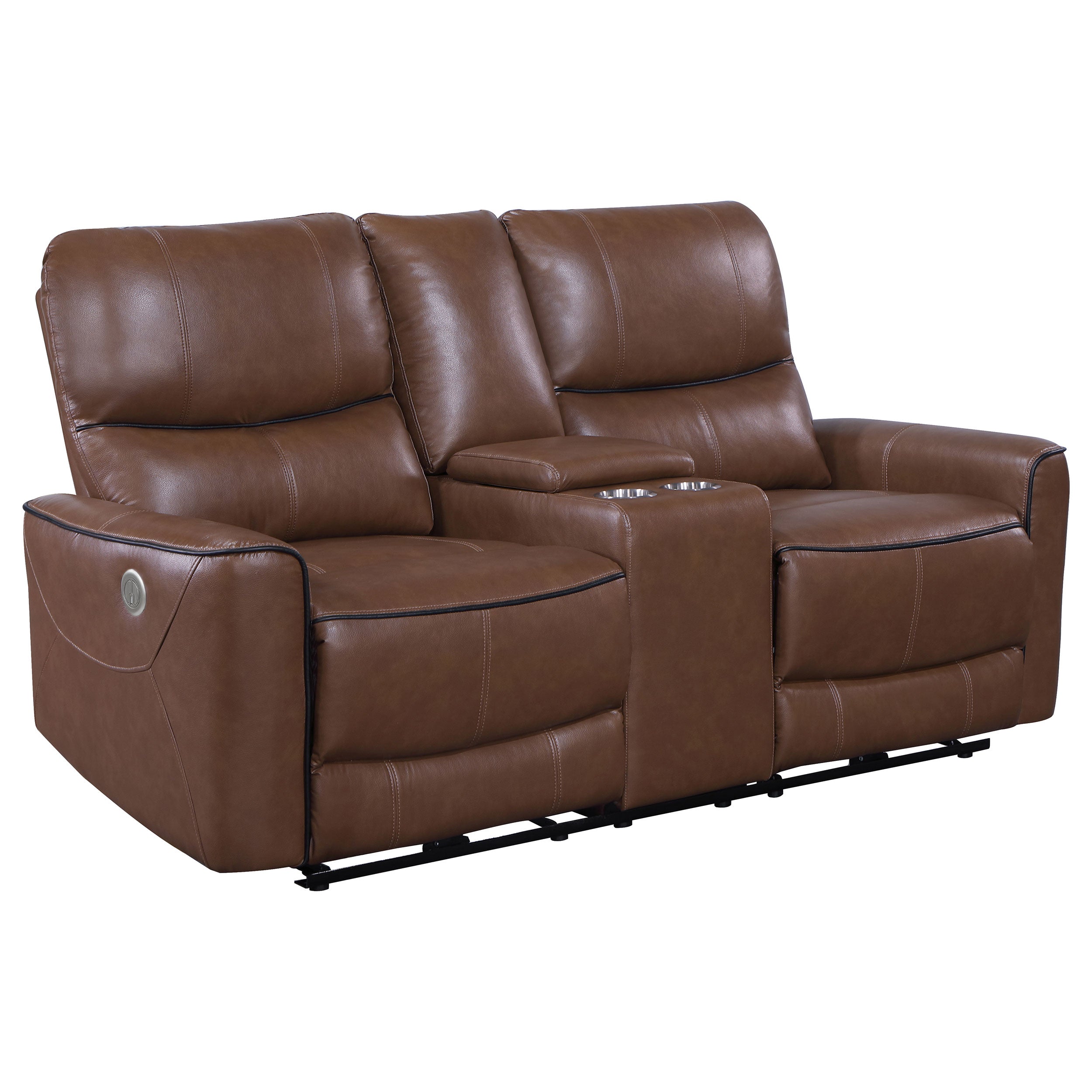 Greenfield Power Reclining Sofa Set - 2 Piece - Saddle Brown