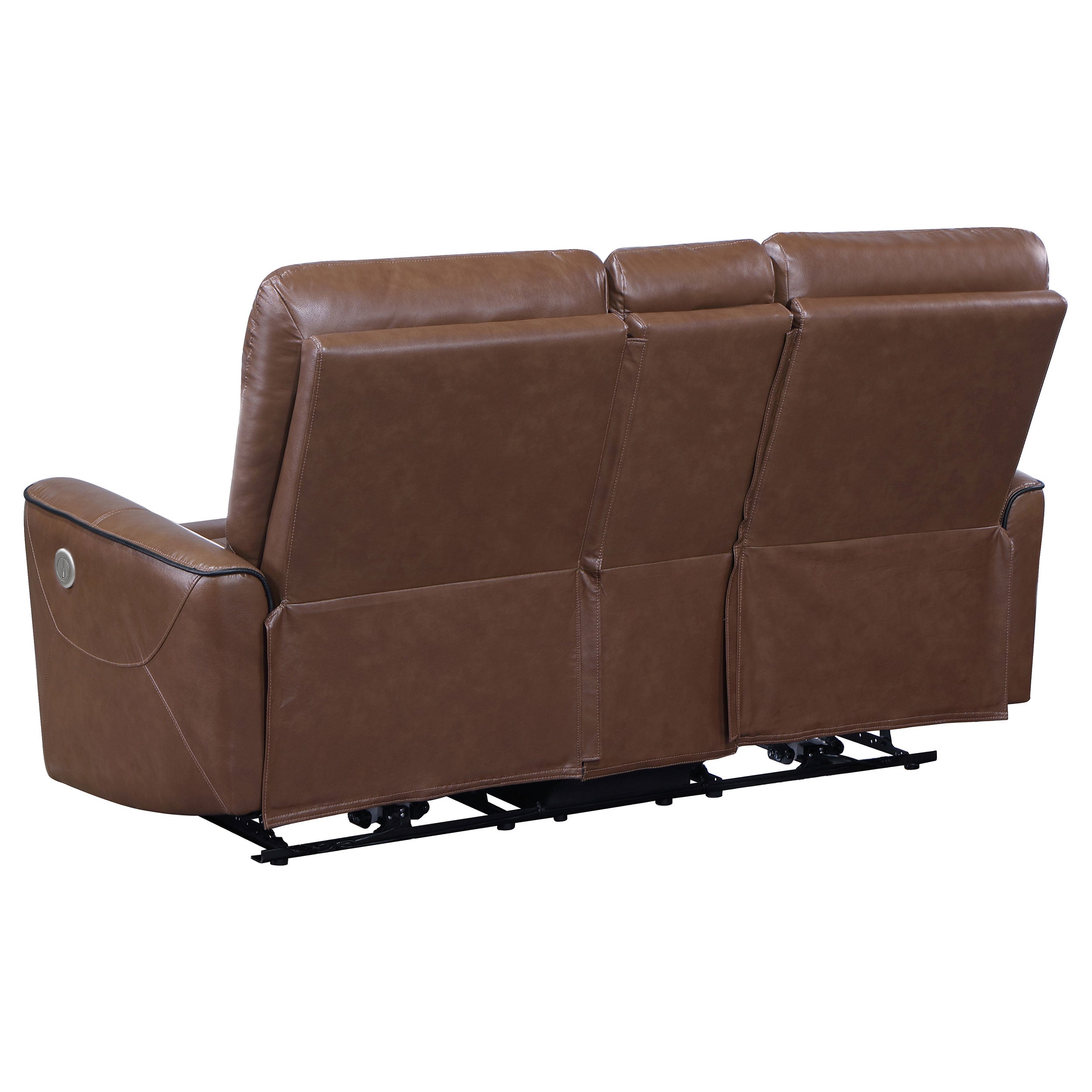 Greenfield Power Reclining Sofa Set - 2 Piece - Saddle Brown