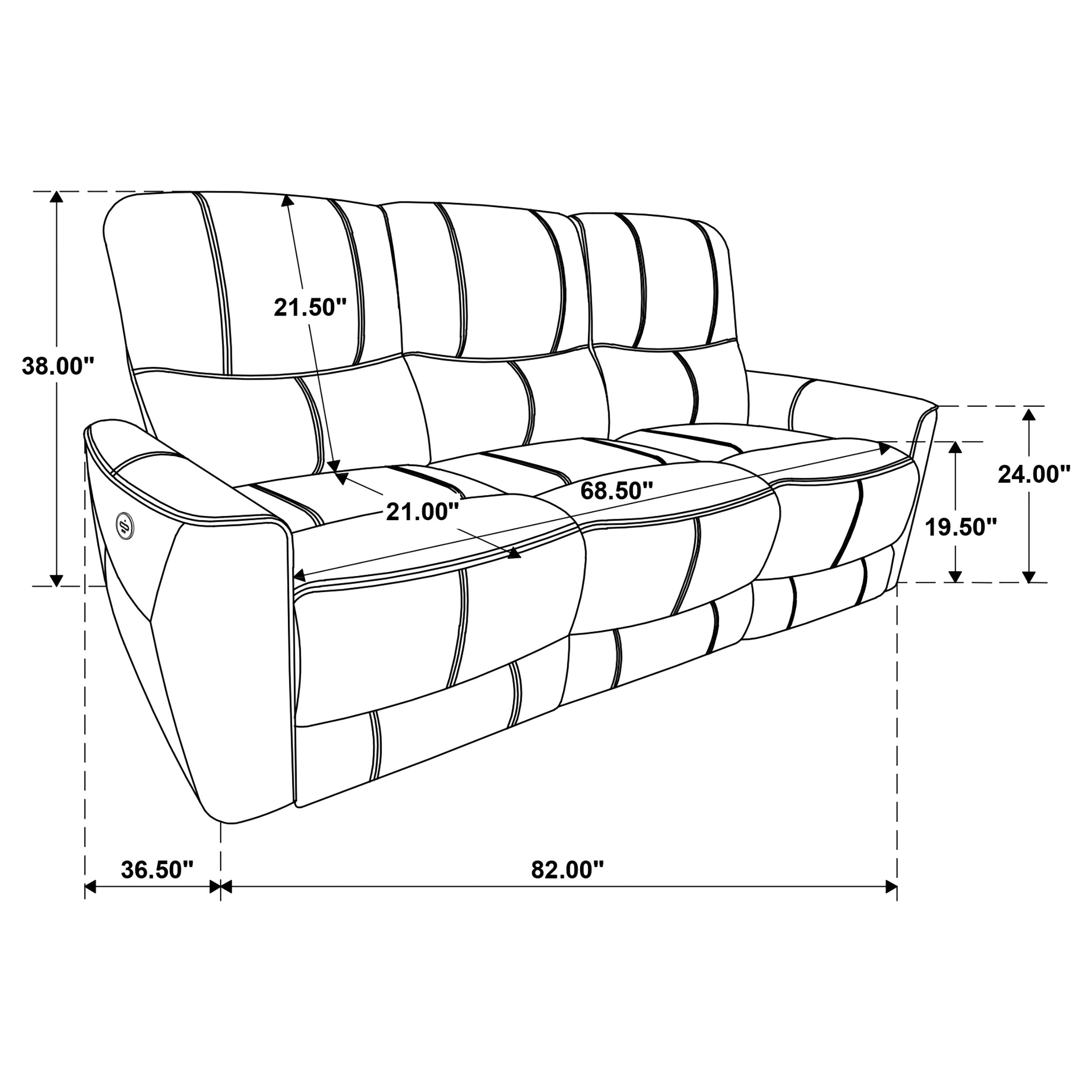 Greenfield Power Reclining Sofa Set - 2 Piece - Saddle Brown