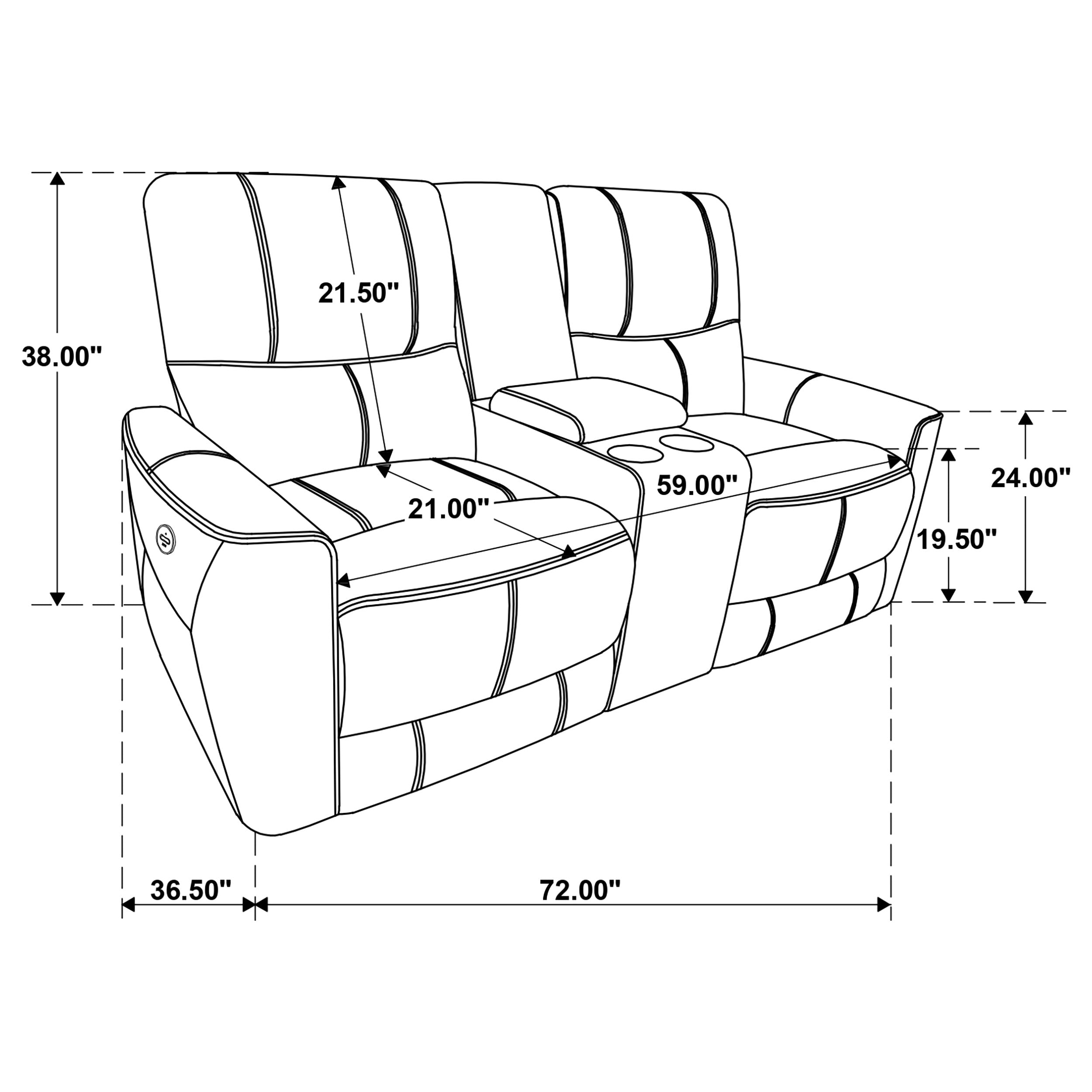 Greenfield Power Reclining Sofa Set - 2 Piece - Saddle Brown