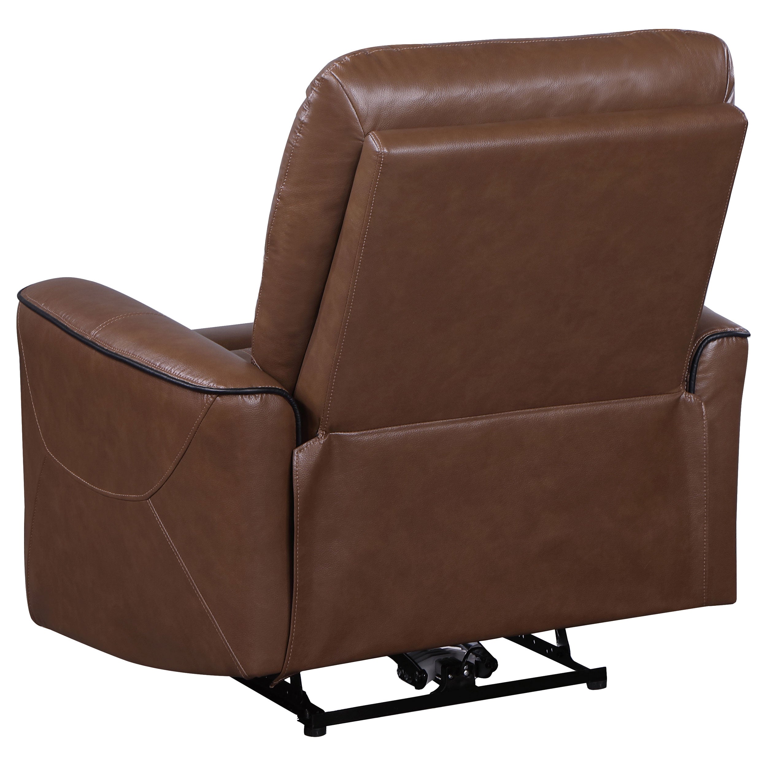 Greenfield Power Recliner - Saddle Brown