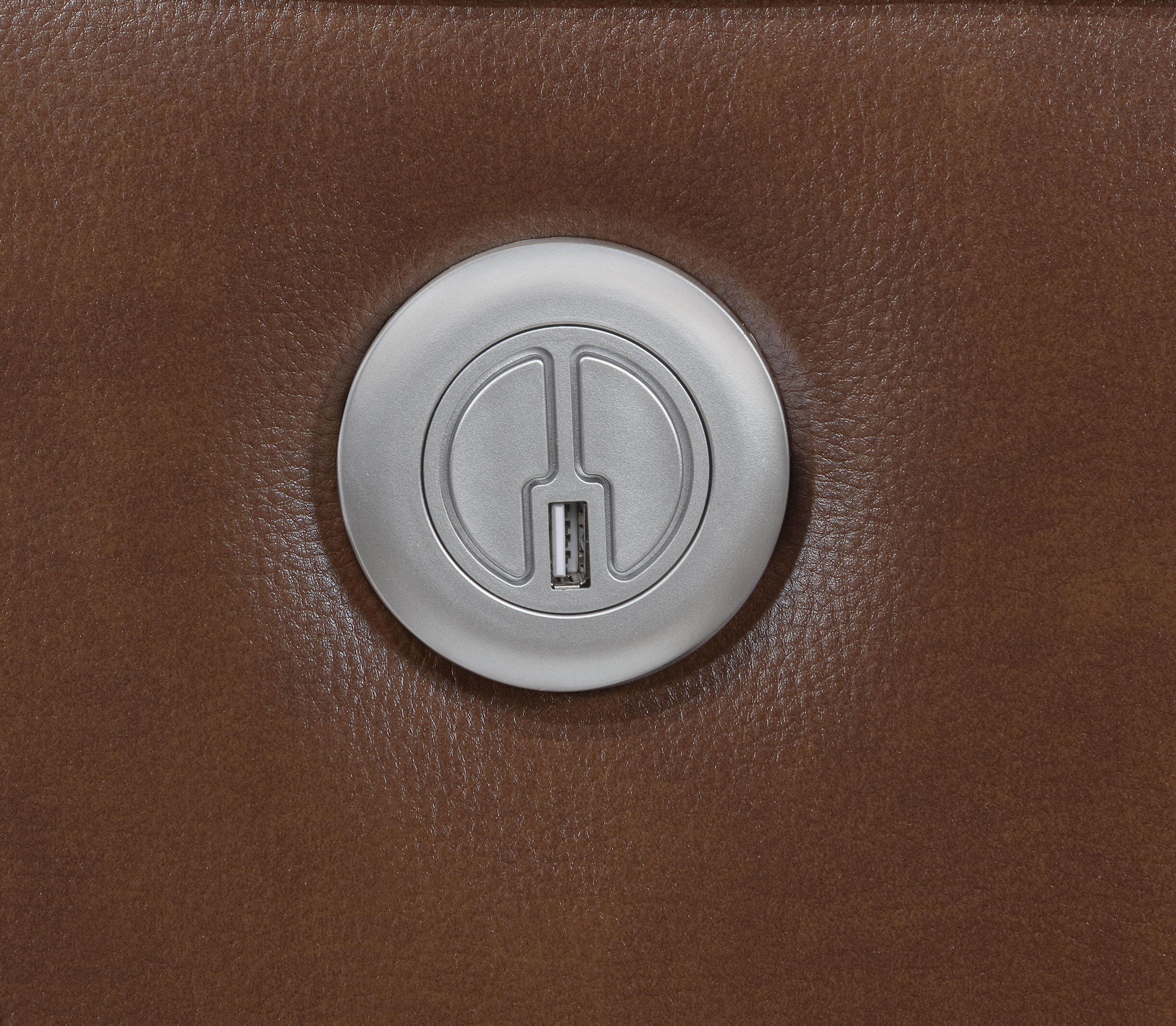 Greenfield Power Recliner - Saddle Brown