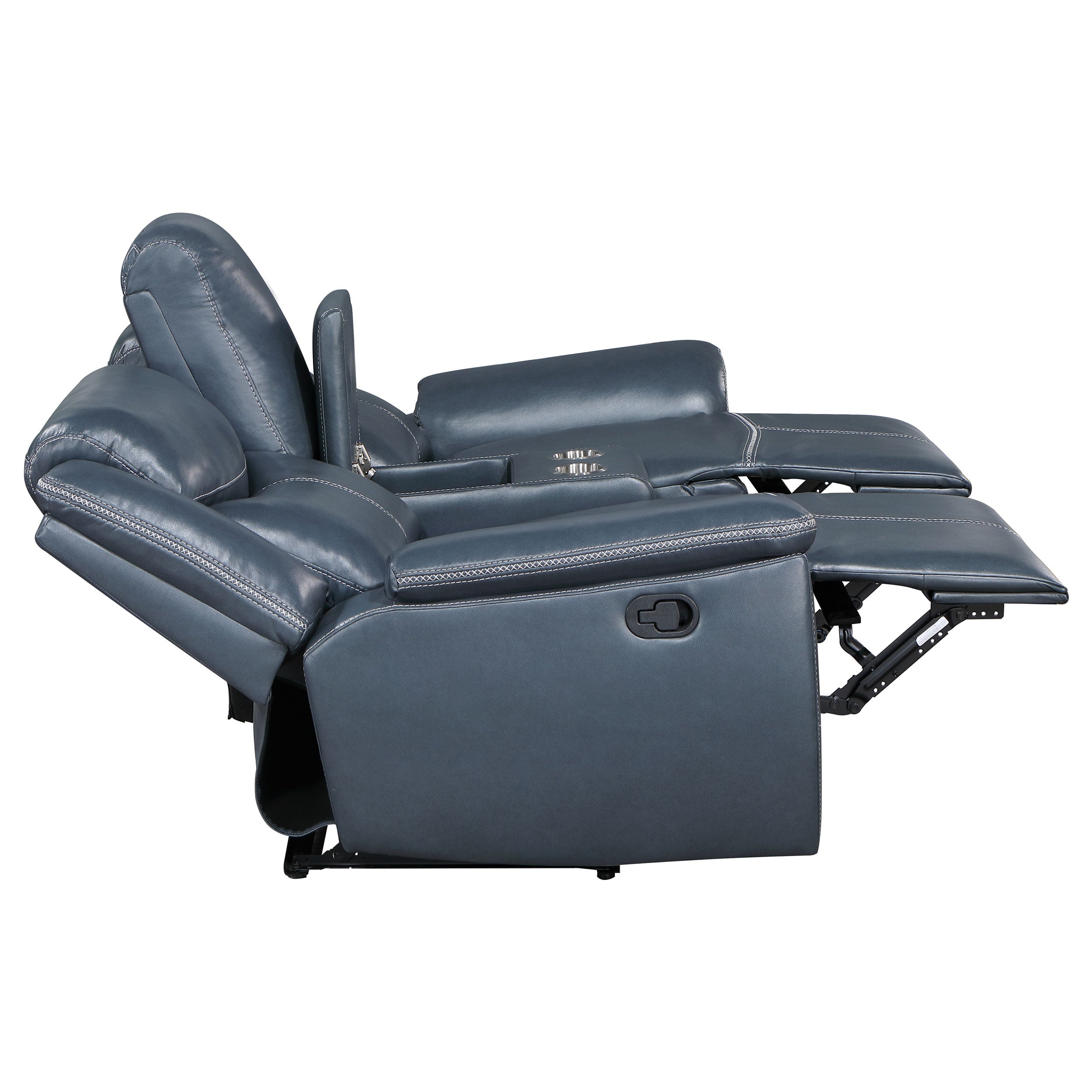Sloane 3-piece Upholstered Reclining Sofa Set In Blue