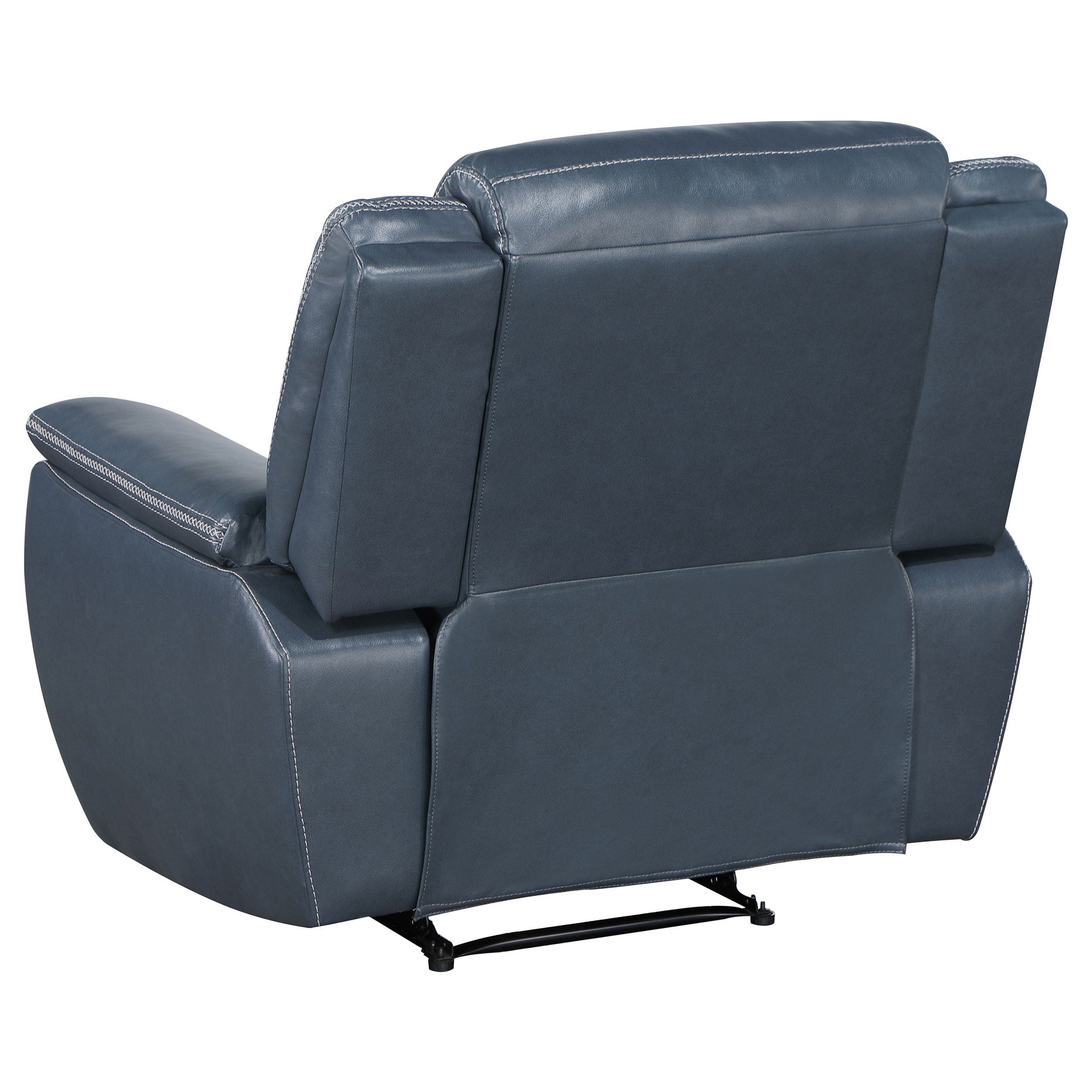 Sloane 3-piece Upholstered Reclining Sofa Set In Blue