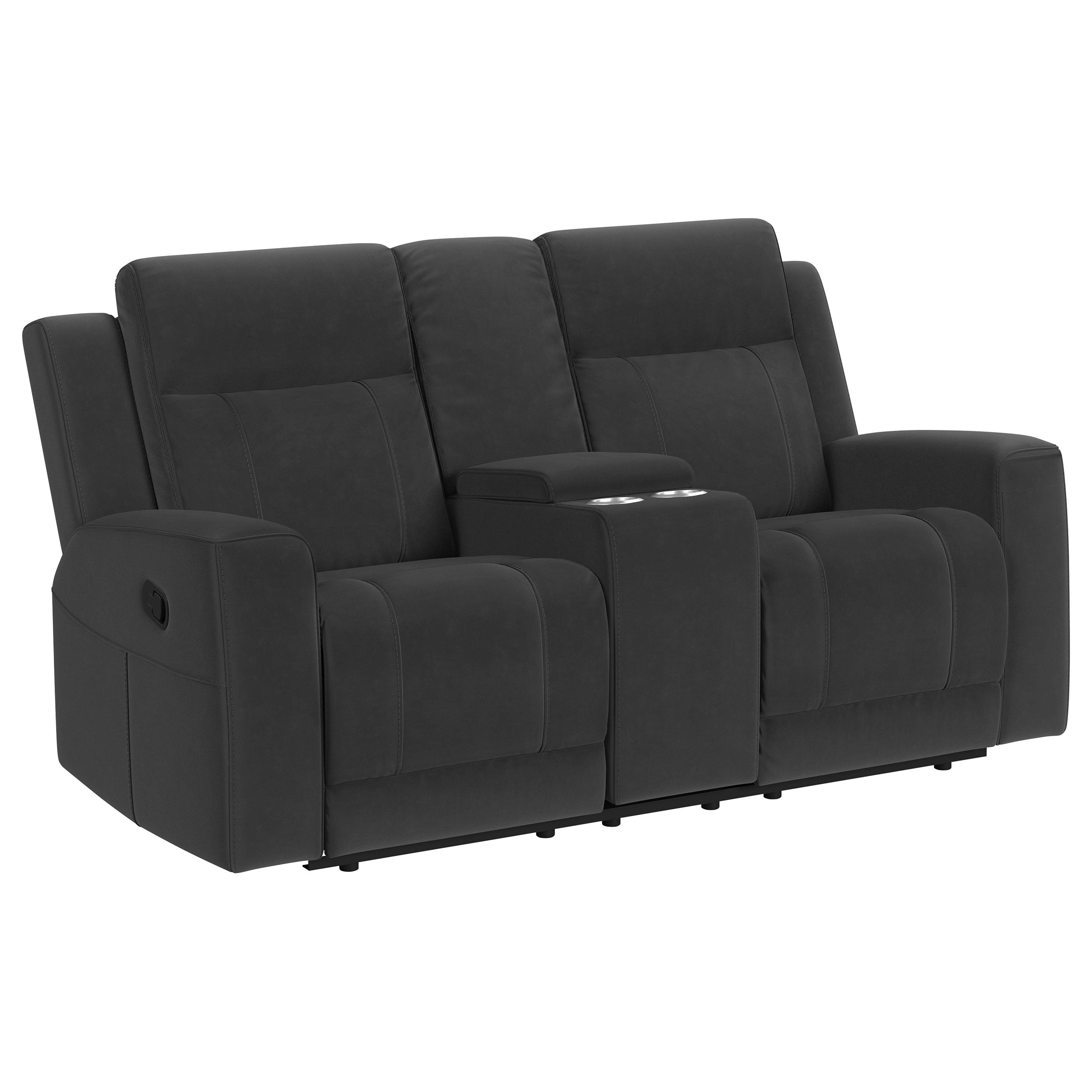 Brentwood Reclining Loveseat Dark Charcoal