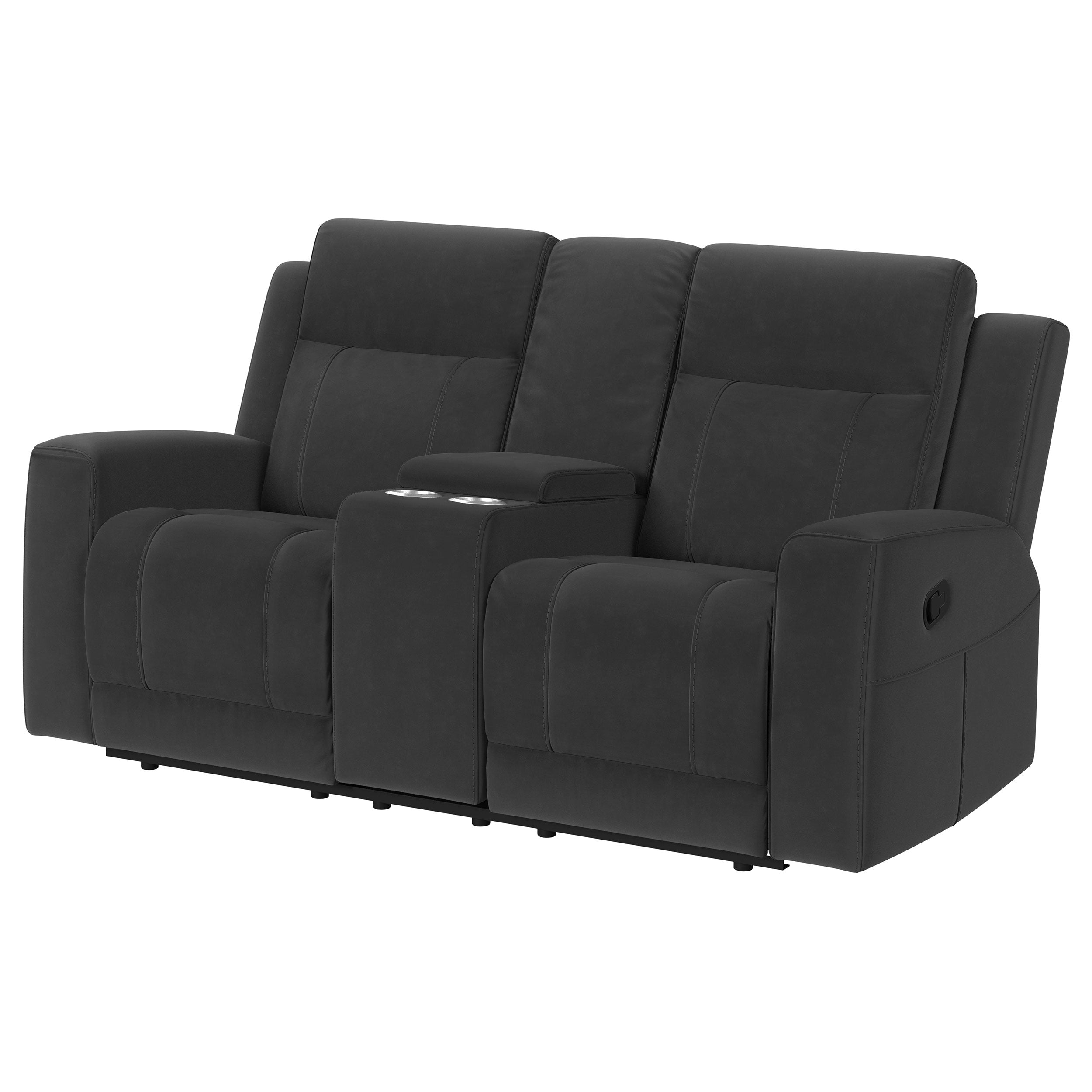 Brentwood Reclining Loveseat - Dark Charcoal