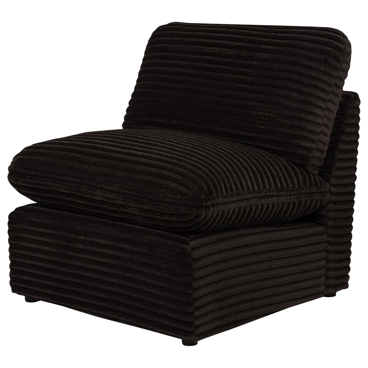 Collins Modular Armless Chair Chocolate Brown