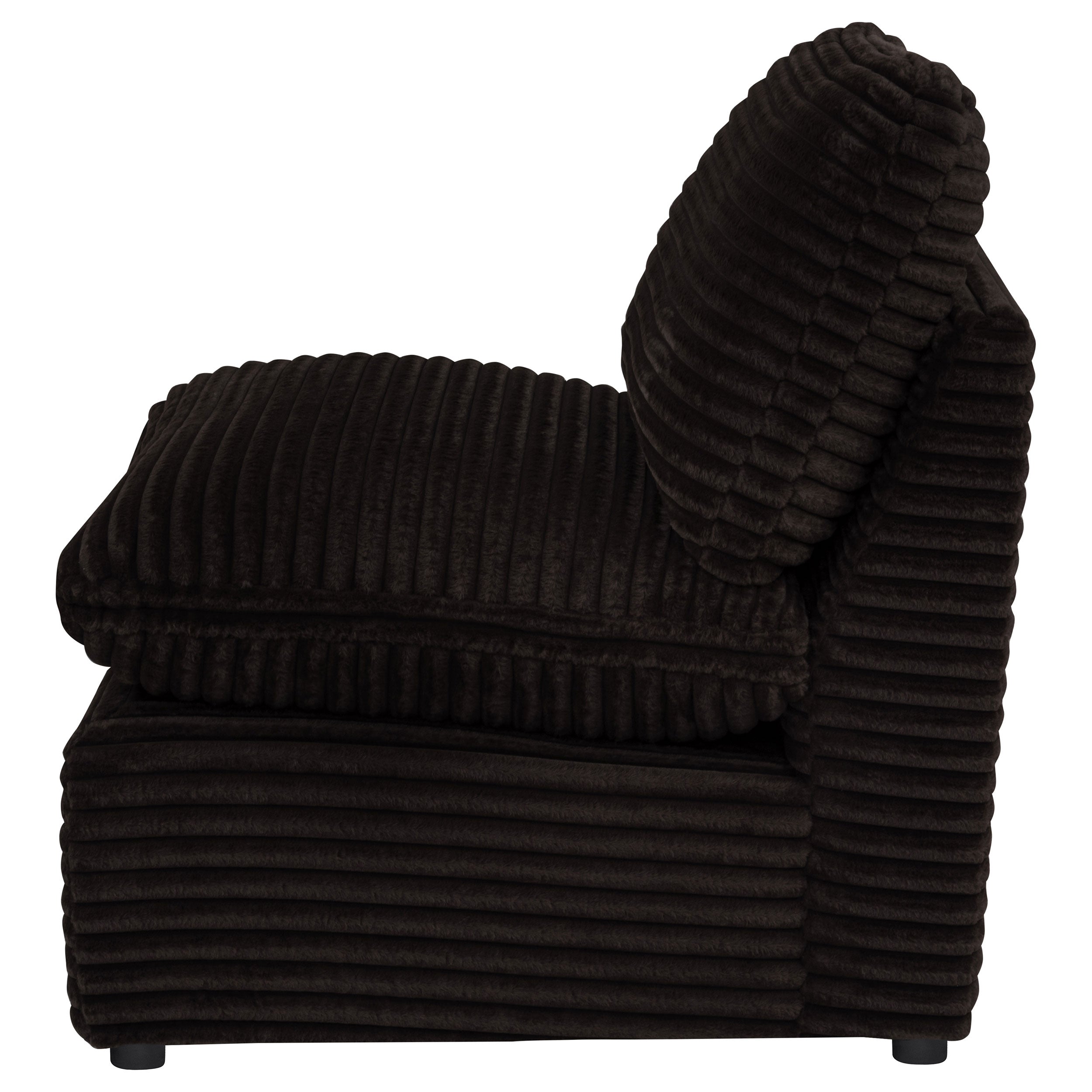 Collins Modular Armless Chair Chocolate Brown