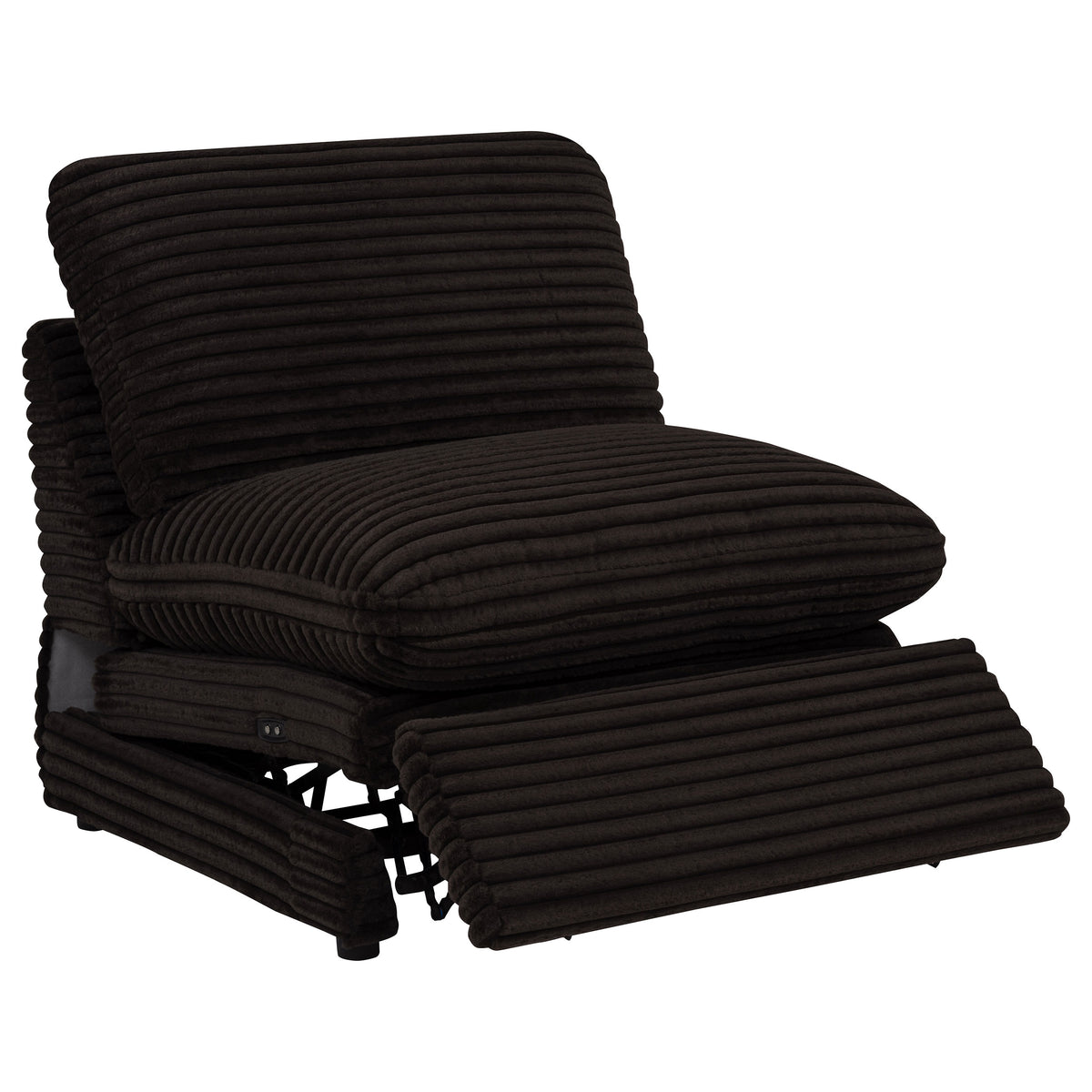 Collins Modular Power Armless Recliner Chocolate Brown