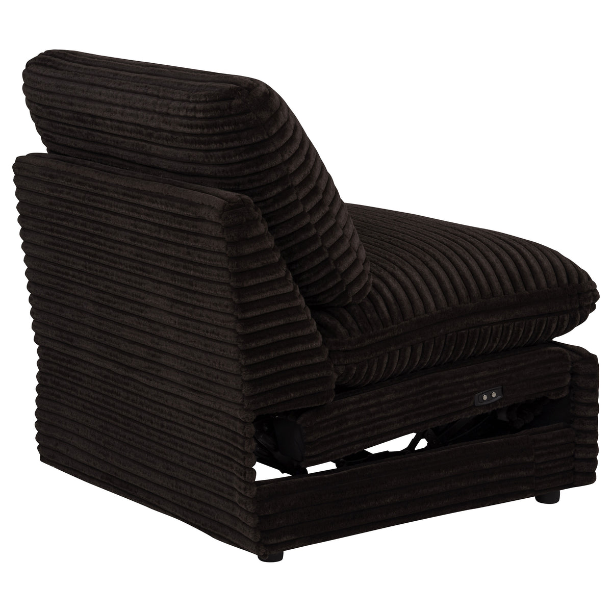 Collins Modular Power Armless Recliner Chocolate Brown