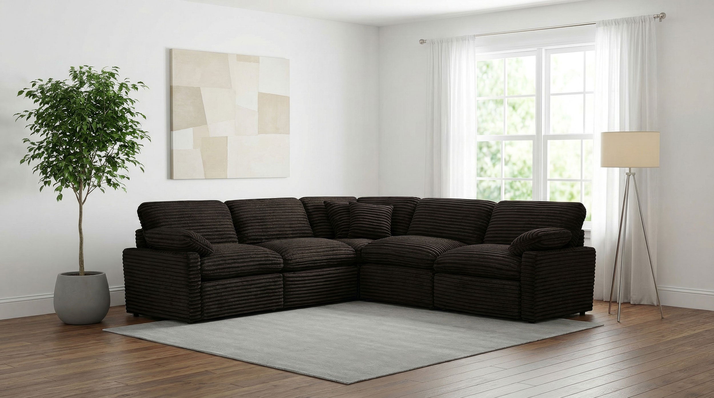Collins Modular Corner Chair Chocolate Brown